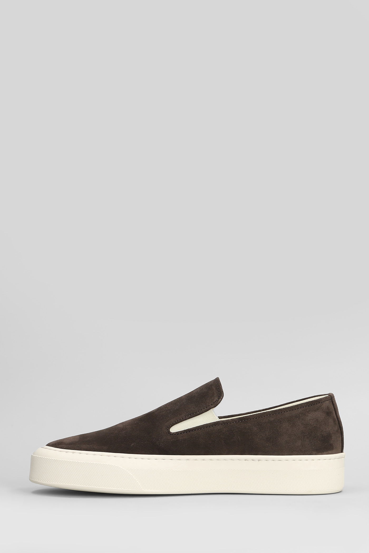 Common Projects Slip On Sneakers In Brown Suede In Brown