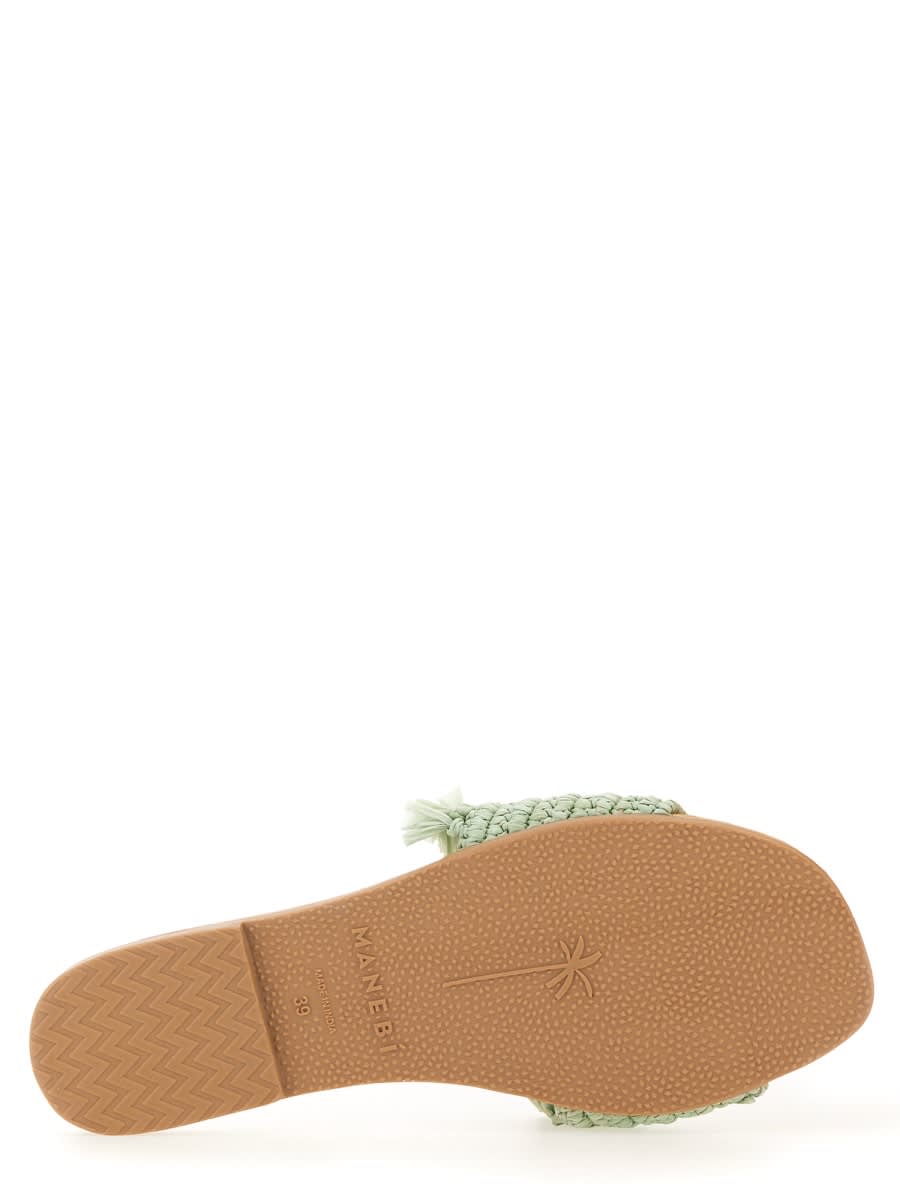 Shop Manebi Sandal With Logo In Lilac
