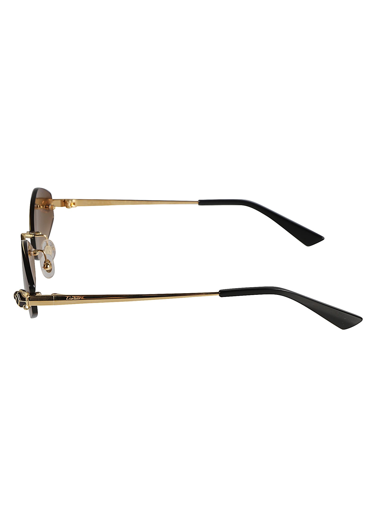 Cartier Hexagon Lens Metal Temple Sunglasses