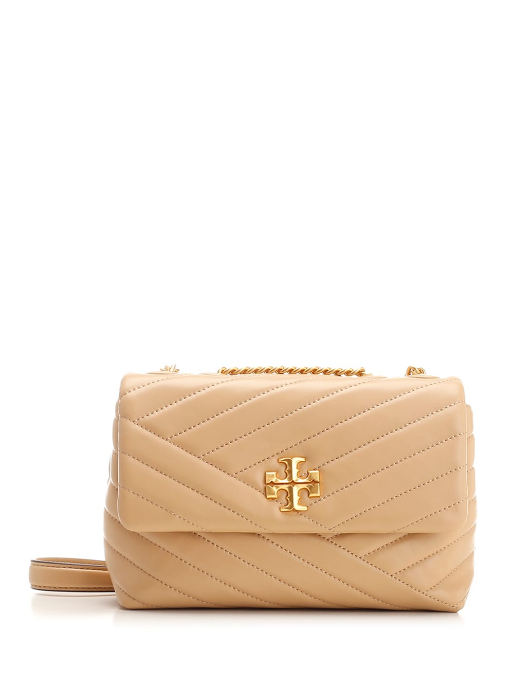 Shop Tory Burch Kira Convertible Shoulder Bag In Beige