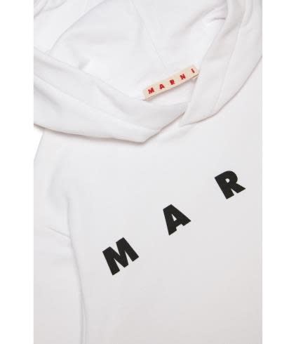 Shop Marni Felpa Con Logo In White