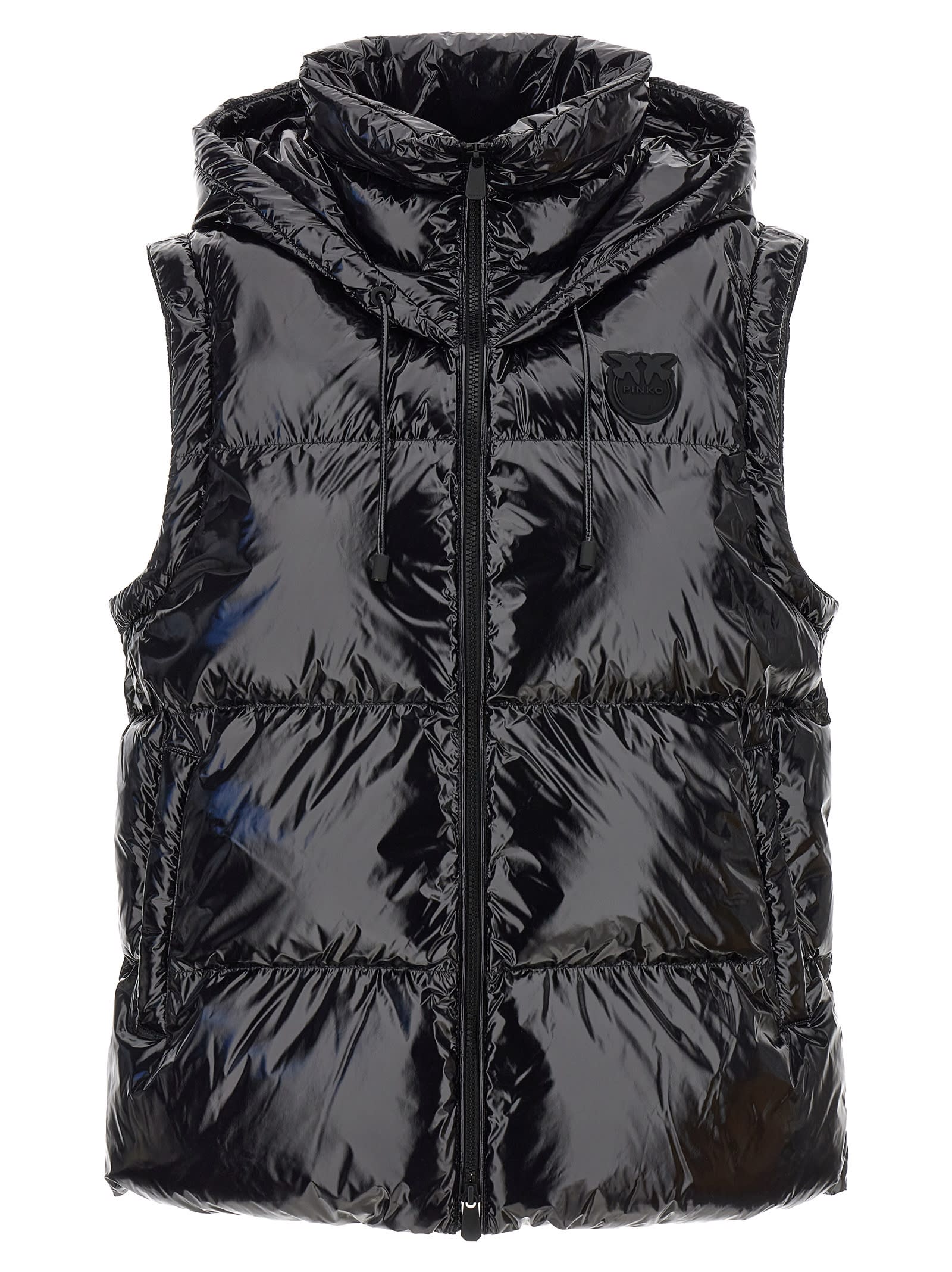 Shop Pinko Indice Down Jacket In Black