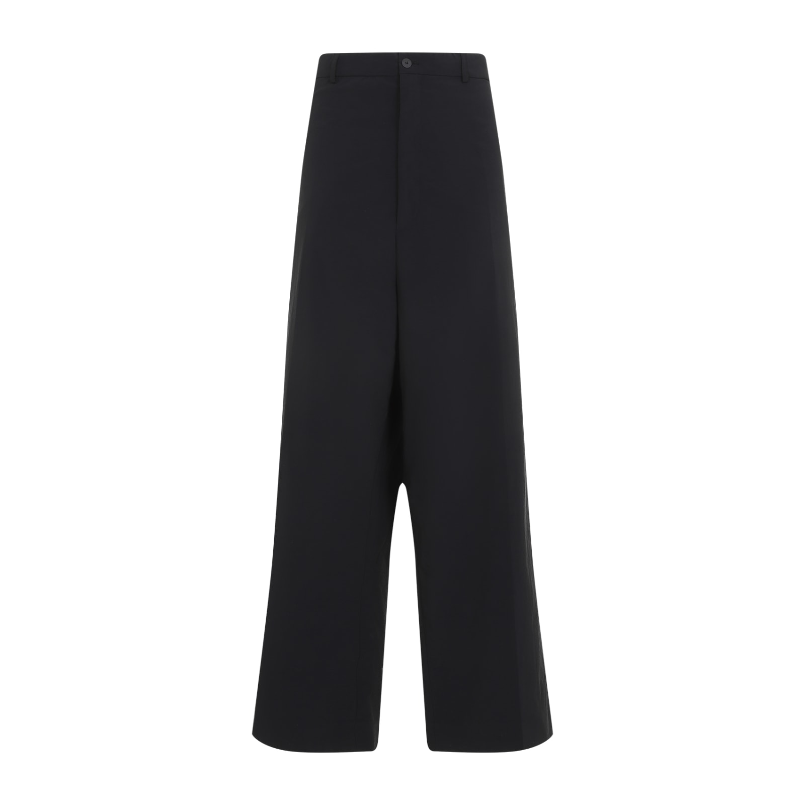 Shop Balenciaga Large Fit Pants In Black