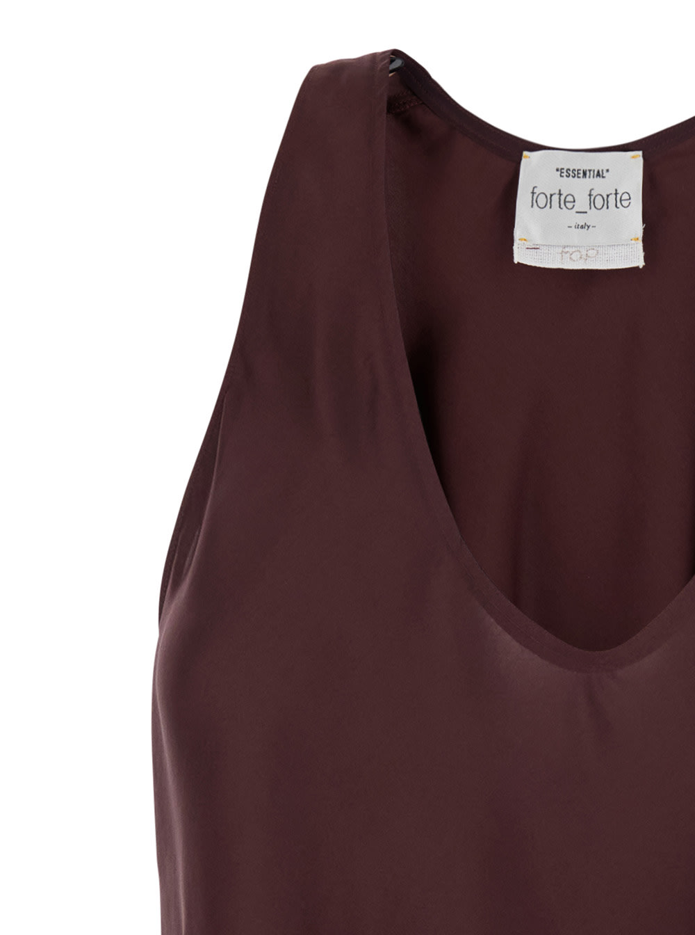 Shop Forte Forte Bordeaux Top With V-neck And Gathered Details In Silk Woman