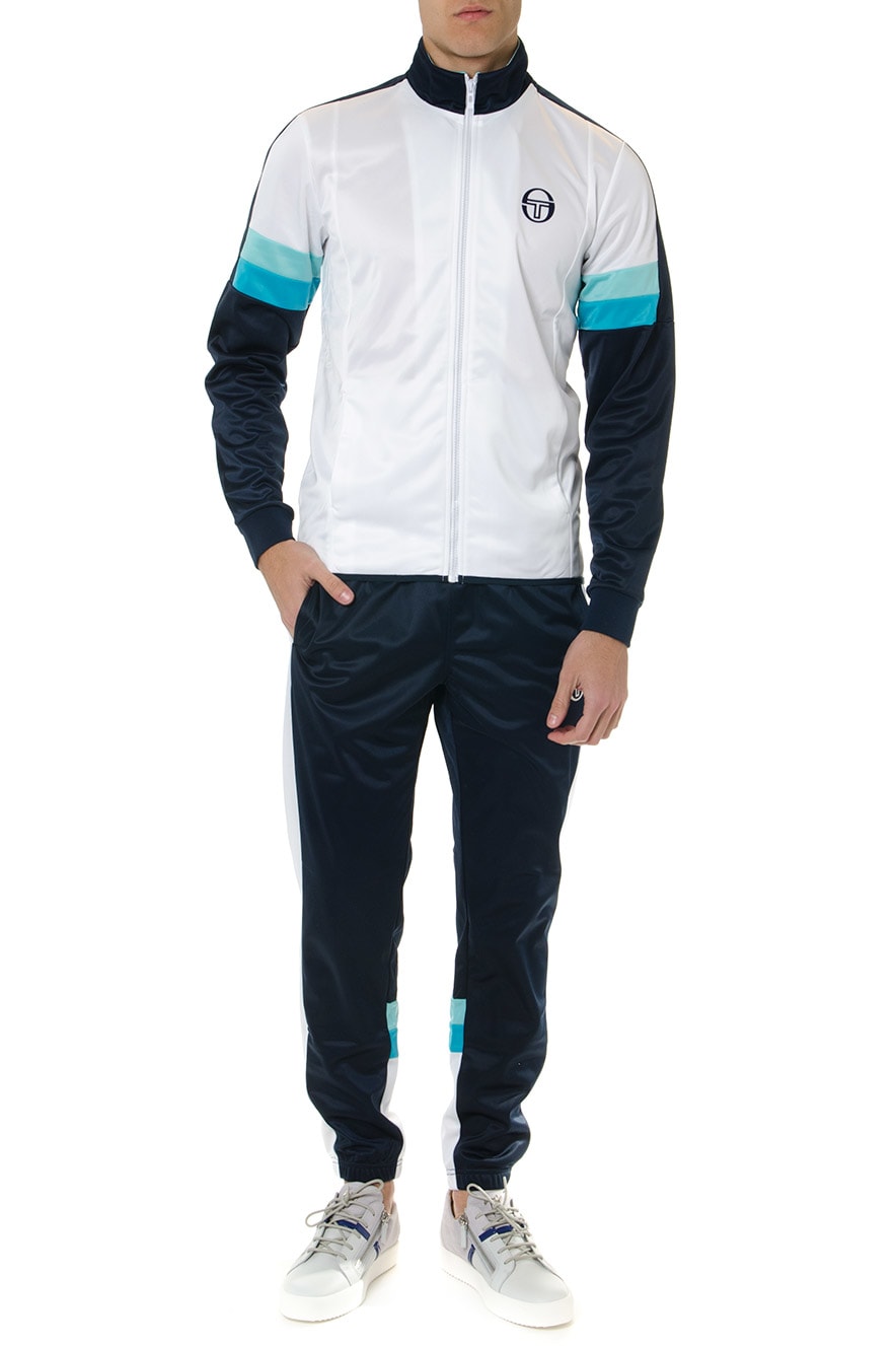Sergio Tacchini white and blues century track suit
