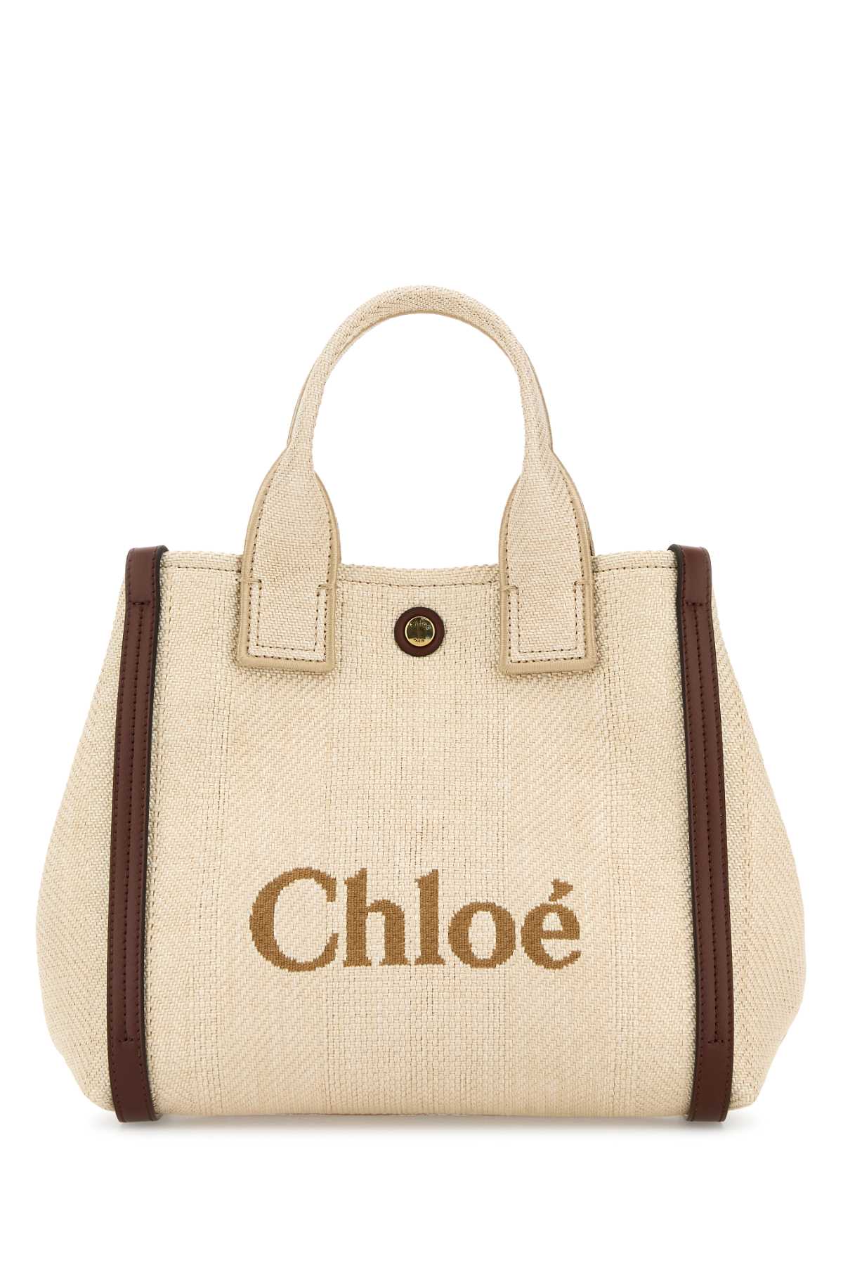 Chloé Sand Canvas Small Carry Handbag