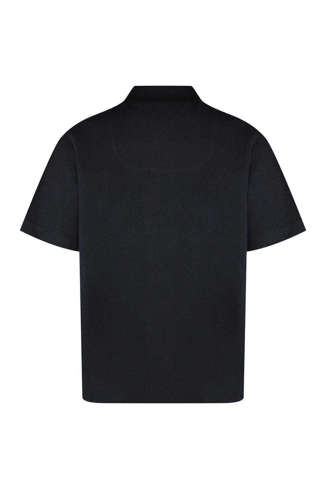 Shop Burberry Short-sleeve Polo Shirt In Nero