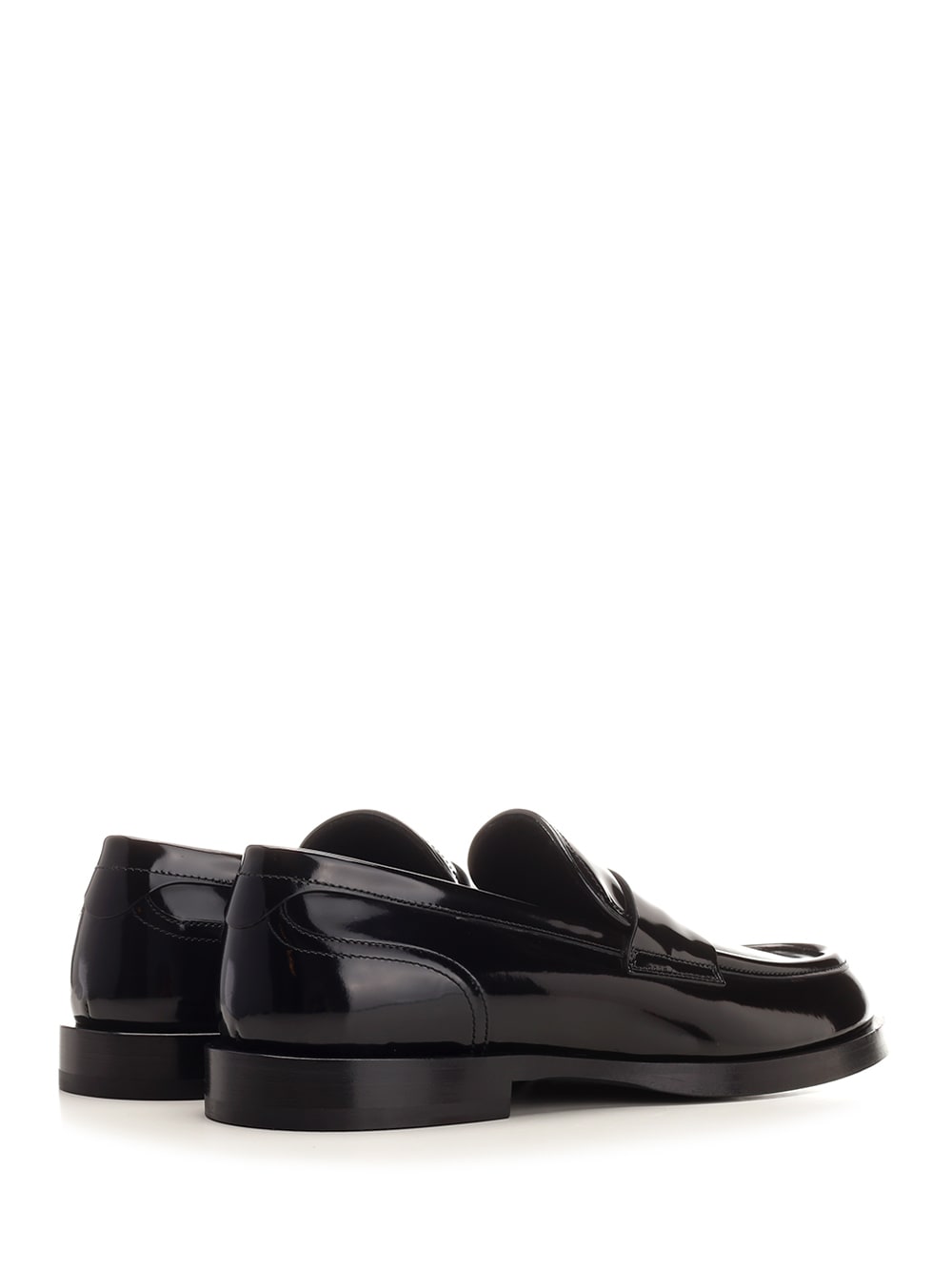 Shop Dolce & Gabbana Glossy Black Loafer In Nero