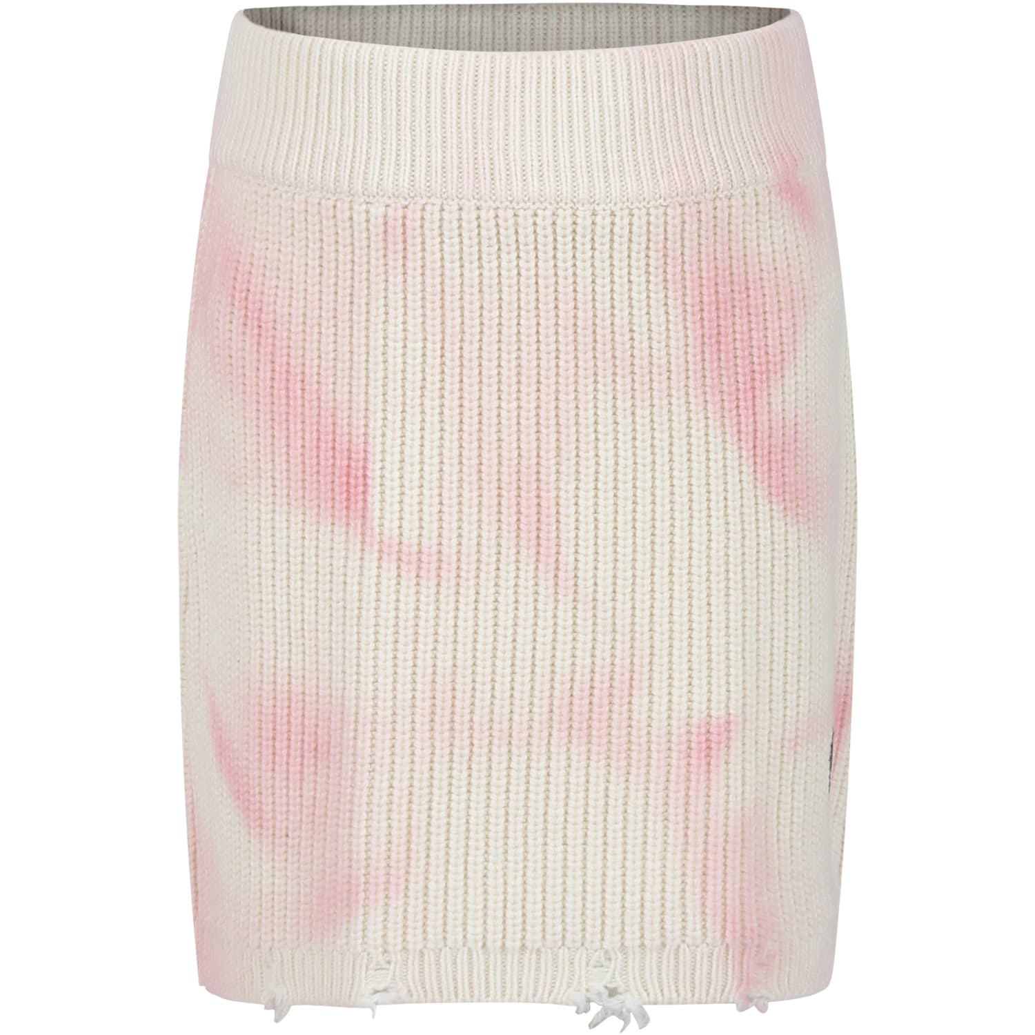 Barrow Kids' Pink Skirt For Girl With Logo In Rosa