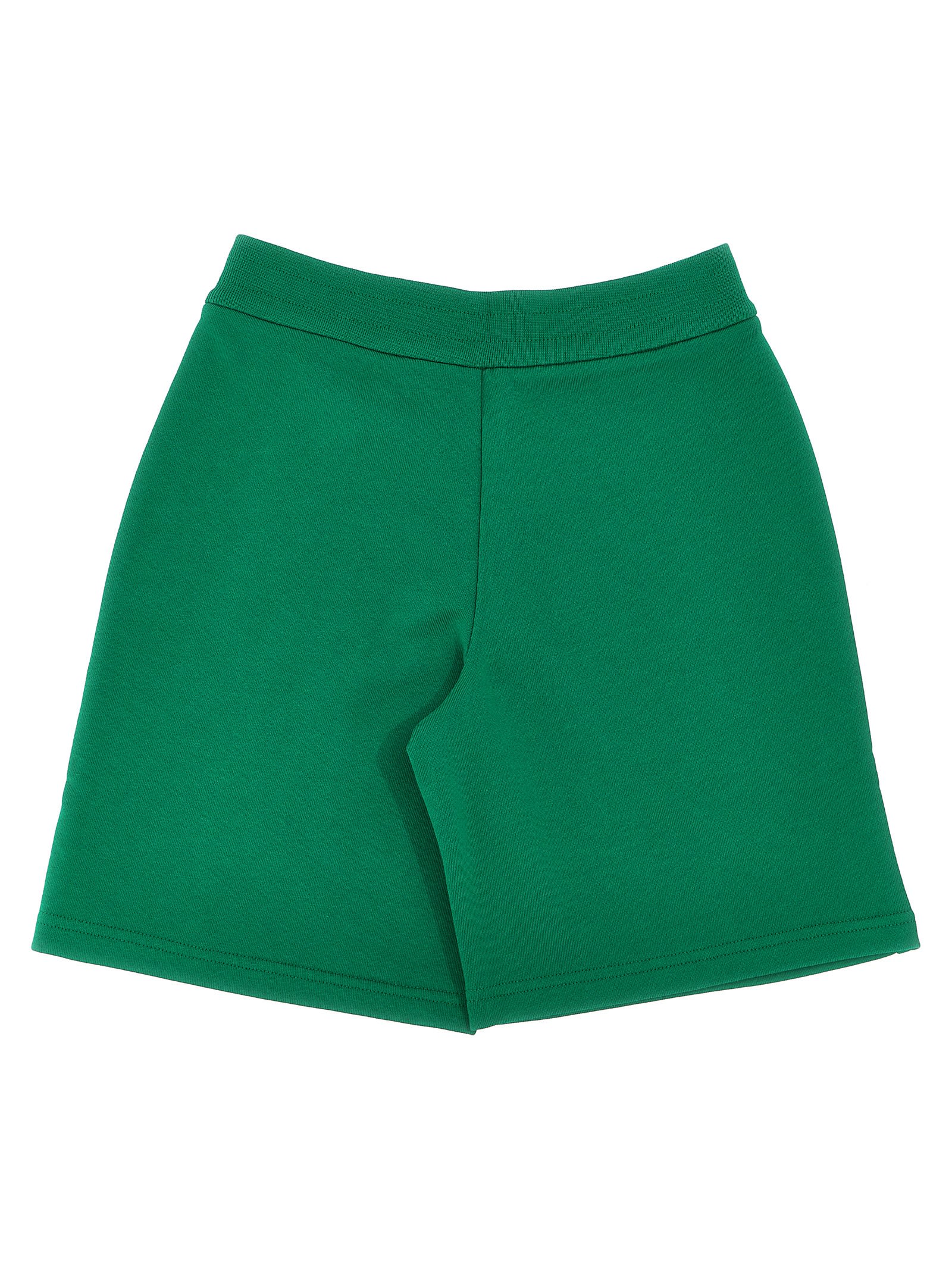 Shop Moncler Logo Patch Bermuda Shorts In Green