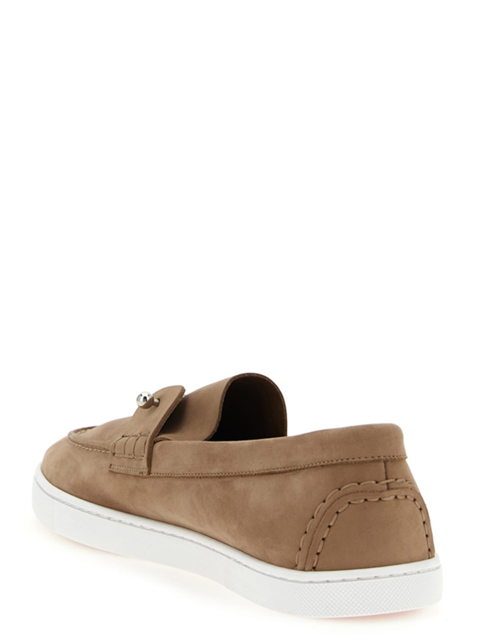 Christian Louboutin Boat Hardware Loafers Stitched Sole In Sand