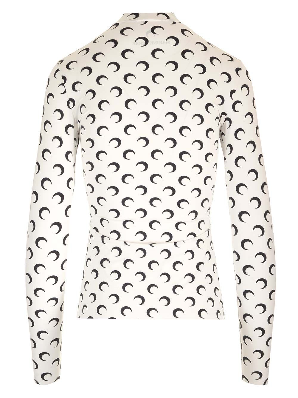 Shop Marine Serre Stretch Jersey Top In White