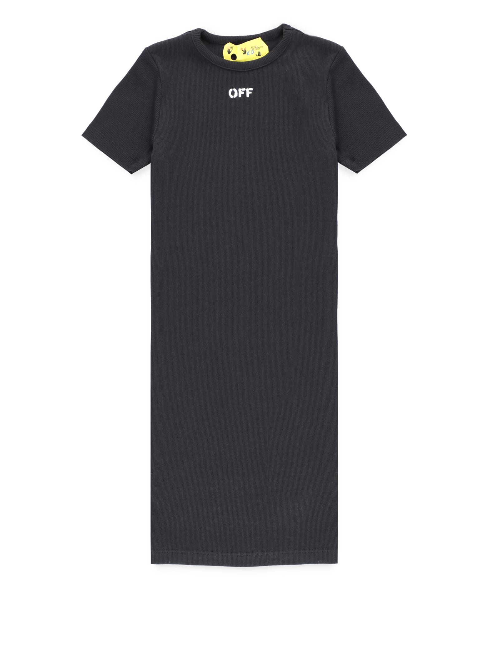 OFF-WHITE OFF STAMP RIBBED DRESS