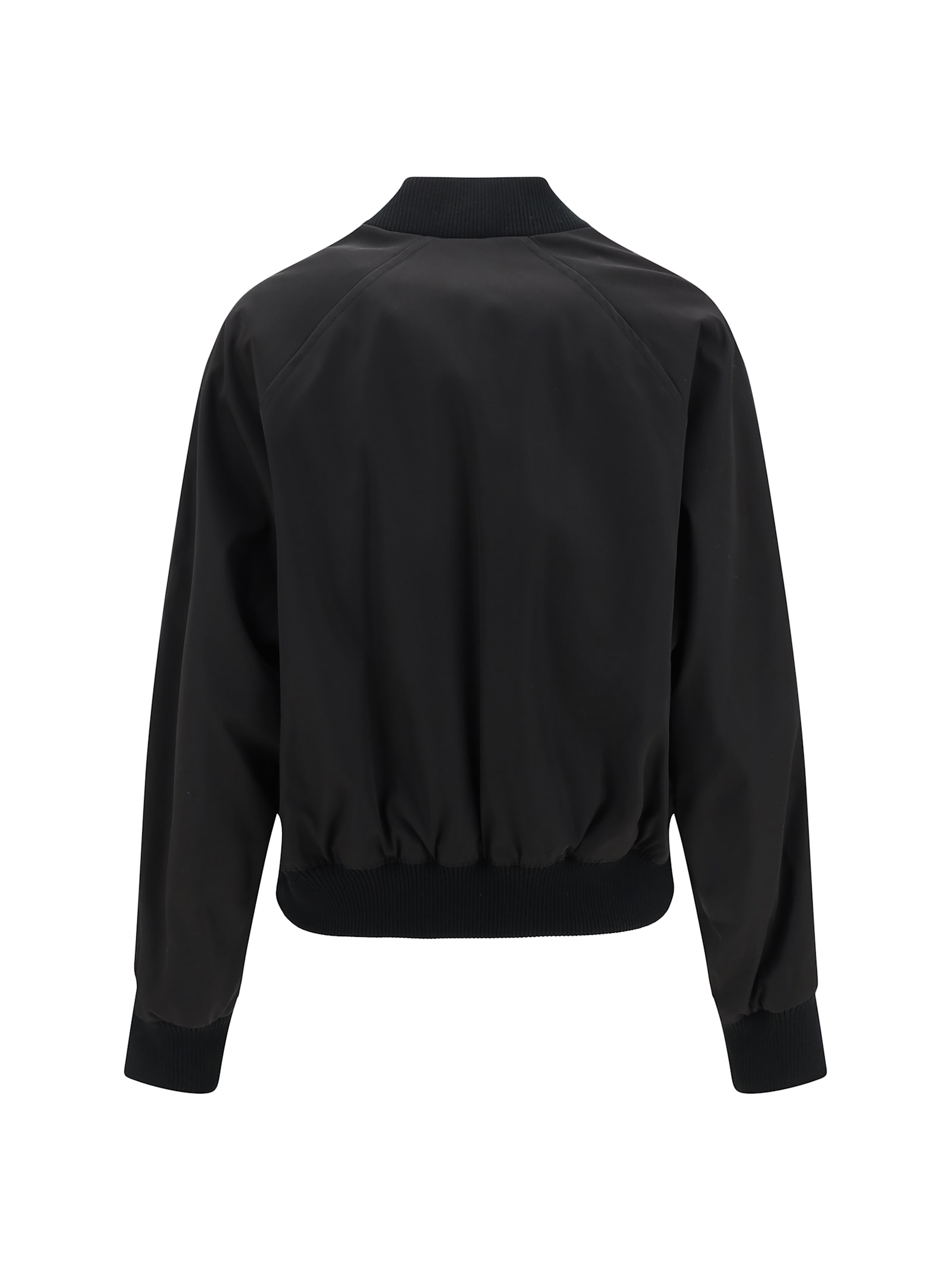 Ami Alexandre Mattiussi Oversized Bomber Jacket With Elastic Ribbing In Black