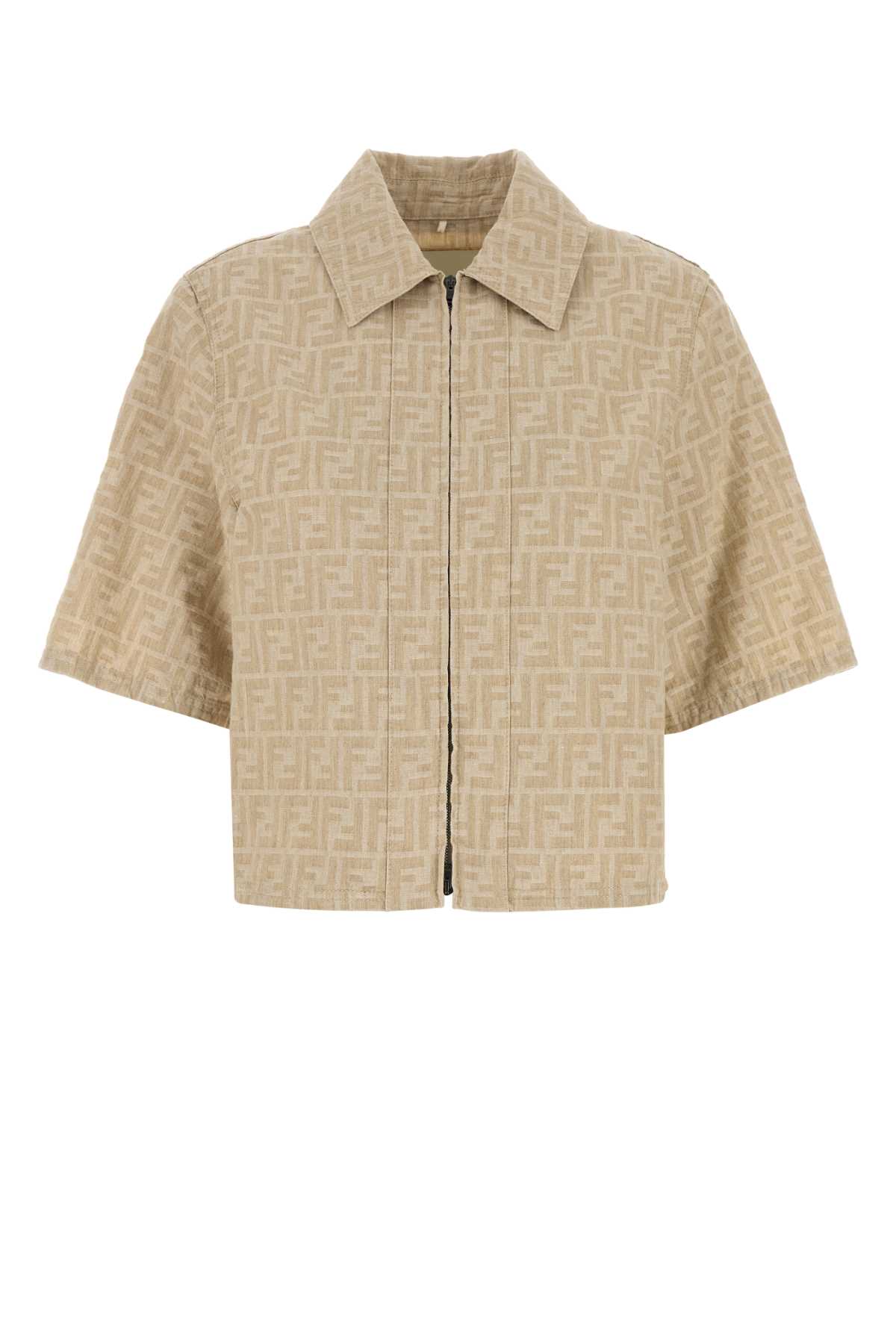 Fendi Ff Logo Denim Jacket