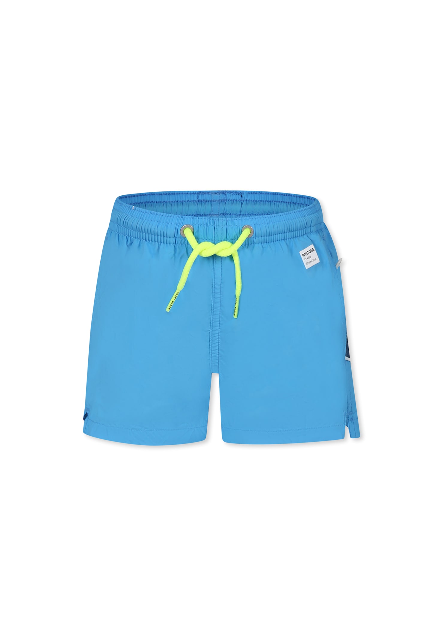 Shop Mc2 Saint Barth Light Blue Swim Shorts For Boy