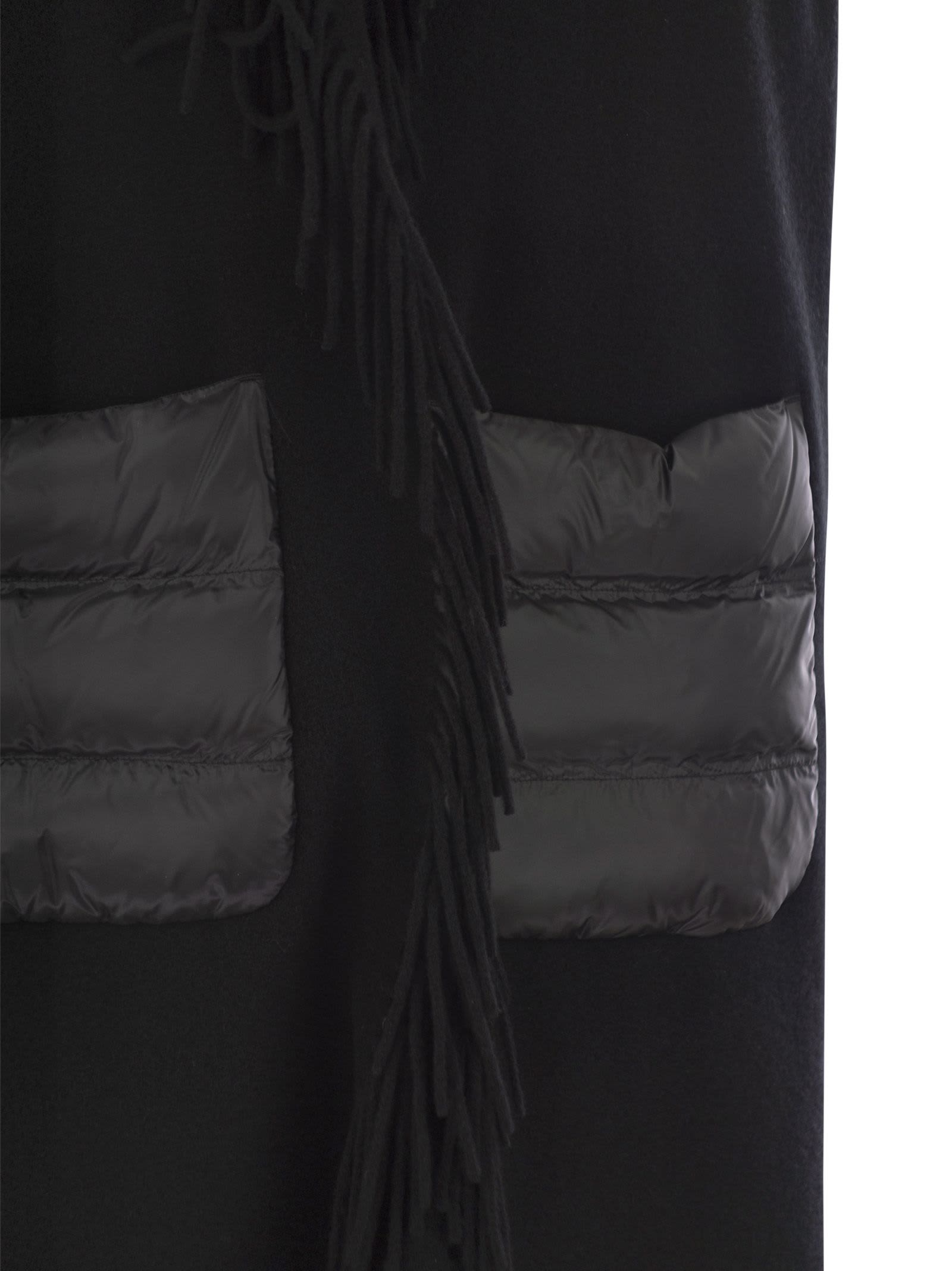 Shop Herno Wool And Cashmere Sleeve Coat In Black