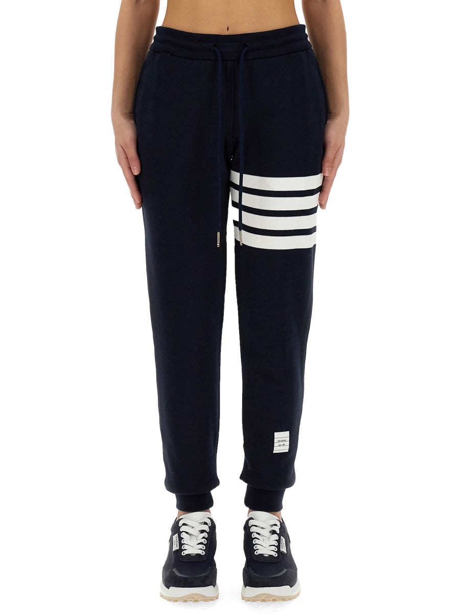 Shop Thom Browne 4bar Track Pants In Blue