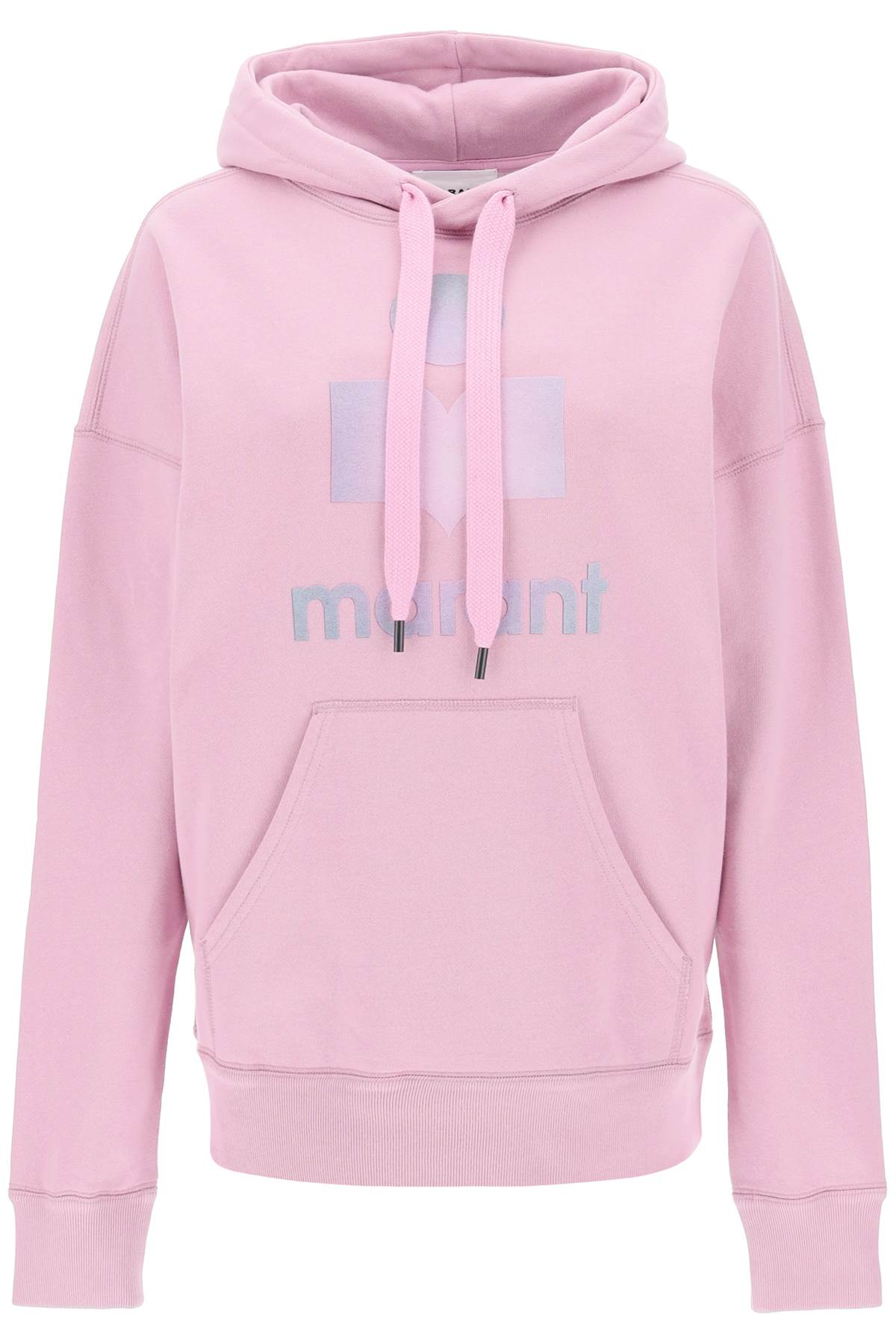 Shop Marant Etoile Mansel Flocked-logo Hoodie In Pink