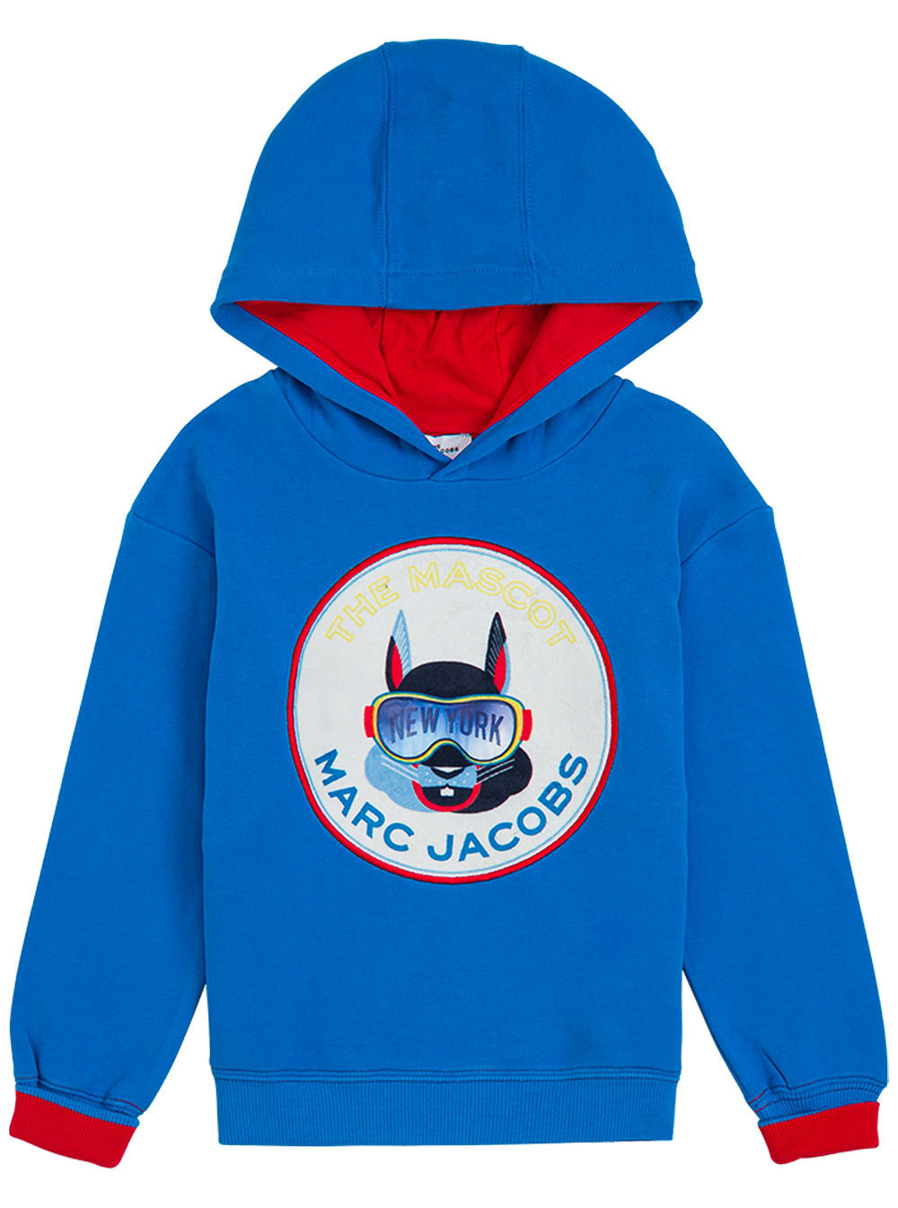 Marc Jacobs Blue Cotton Hoodie With Logo Print