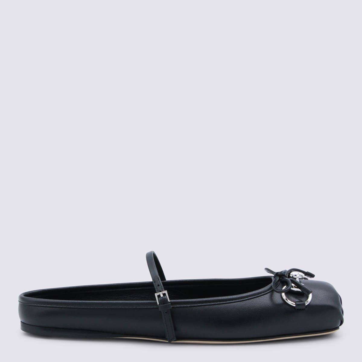 Gucci Black Leather Flats