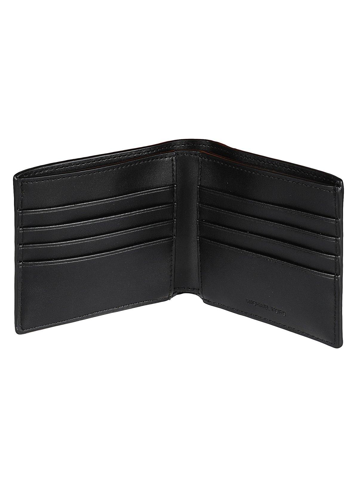 Michael Kors Logo-lettering Wallet In Black