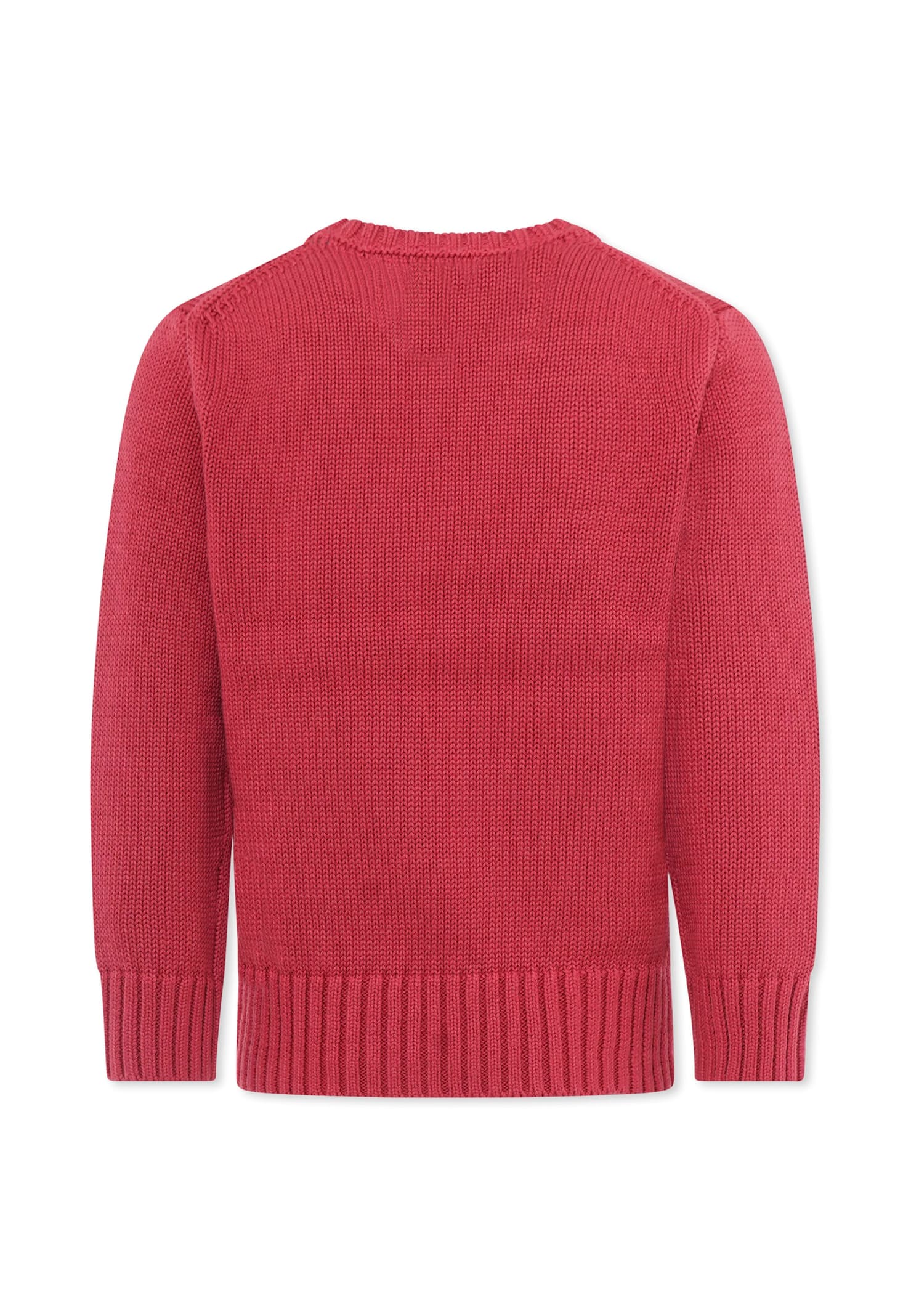Ralph Lauren Red Sweater For Kids With Horse In Red