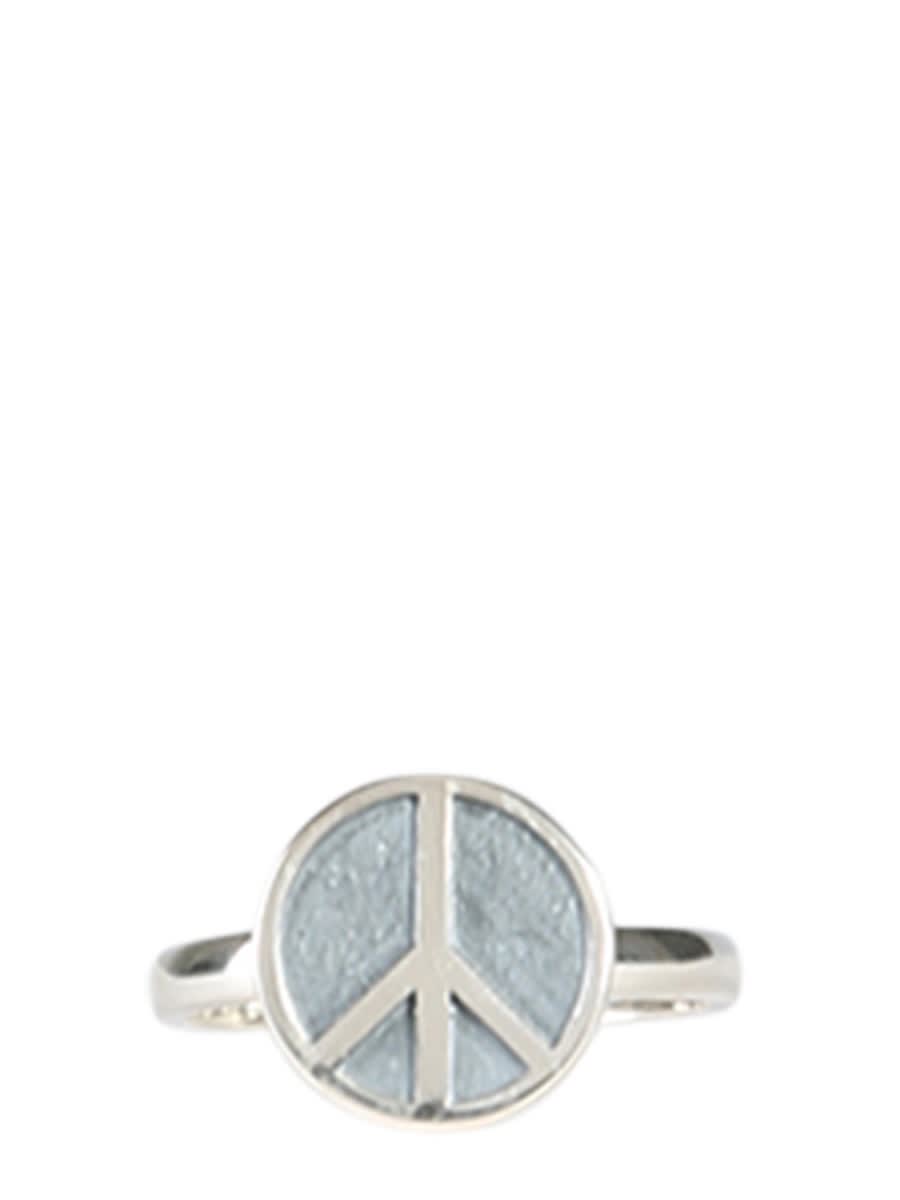 Shop Needles Peace Ring In Silver
