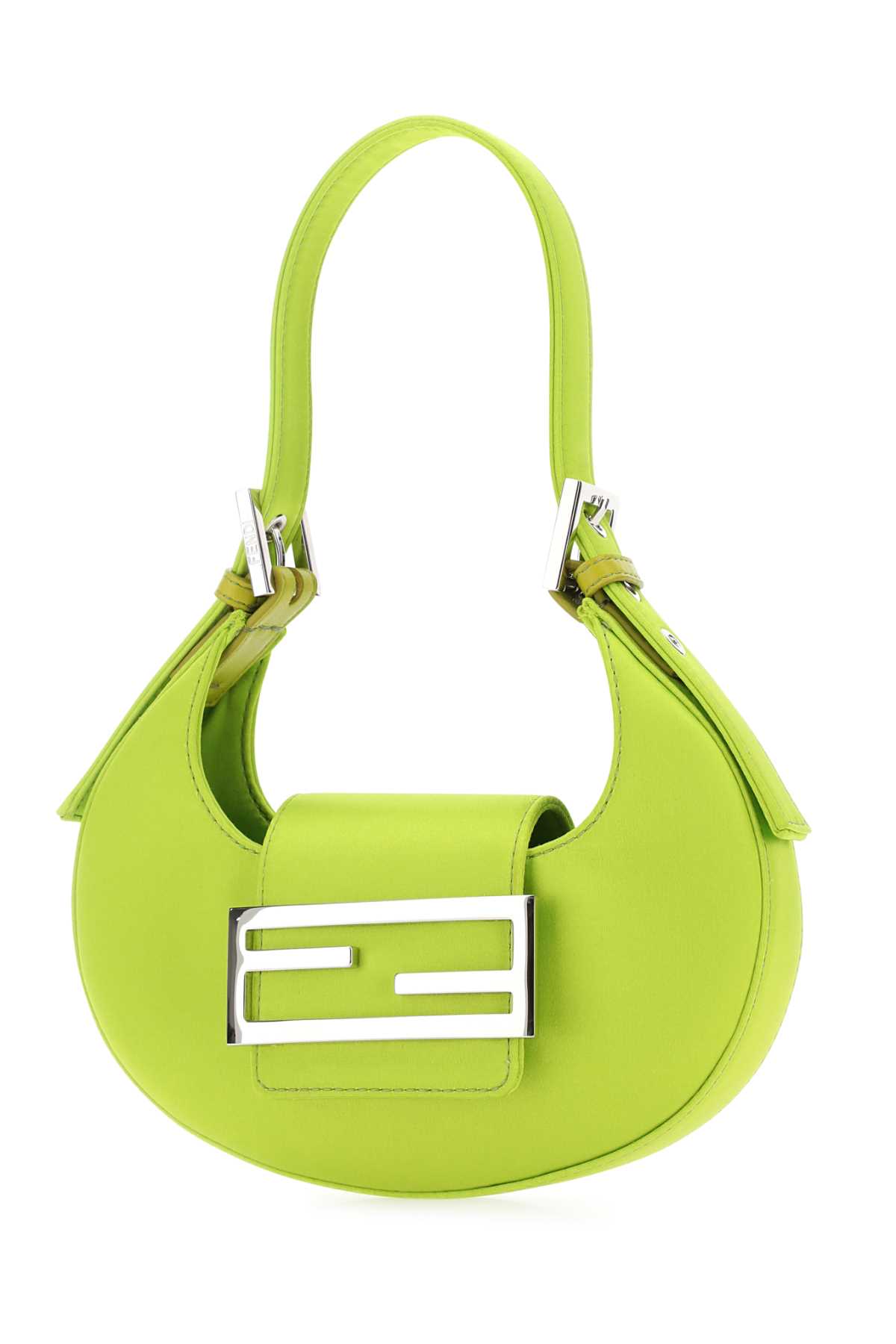 Shop Fendi Acid Green Leather Mini  Cookie Handbag In F1j3r