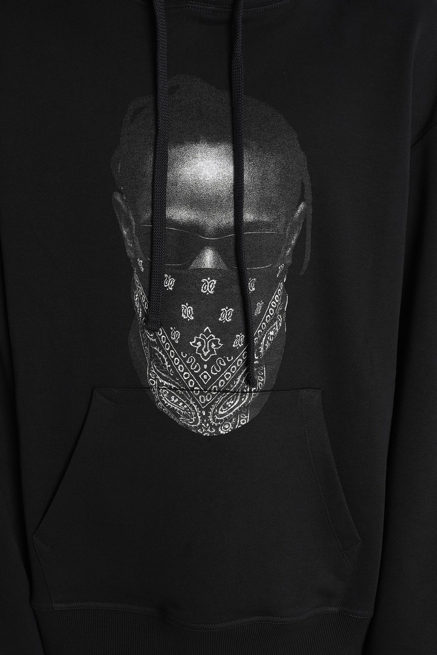 Ih Nom Uh Nit Graphic Hooded Sweater Kangaroo Pocket In Black