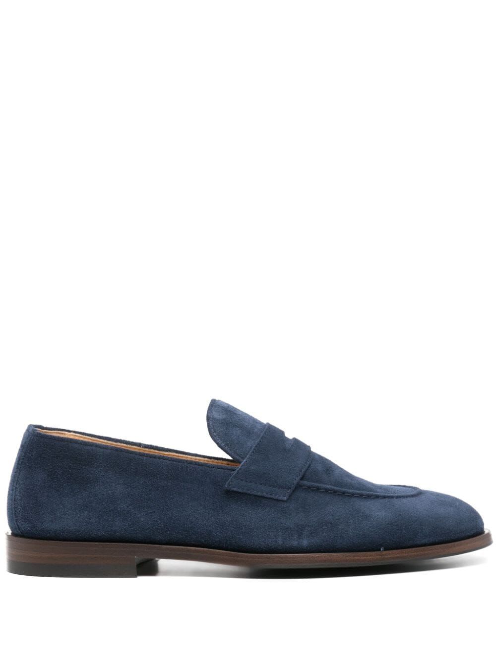 Shop Brunello Cucinelli Loafers In Midnight Blue