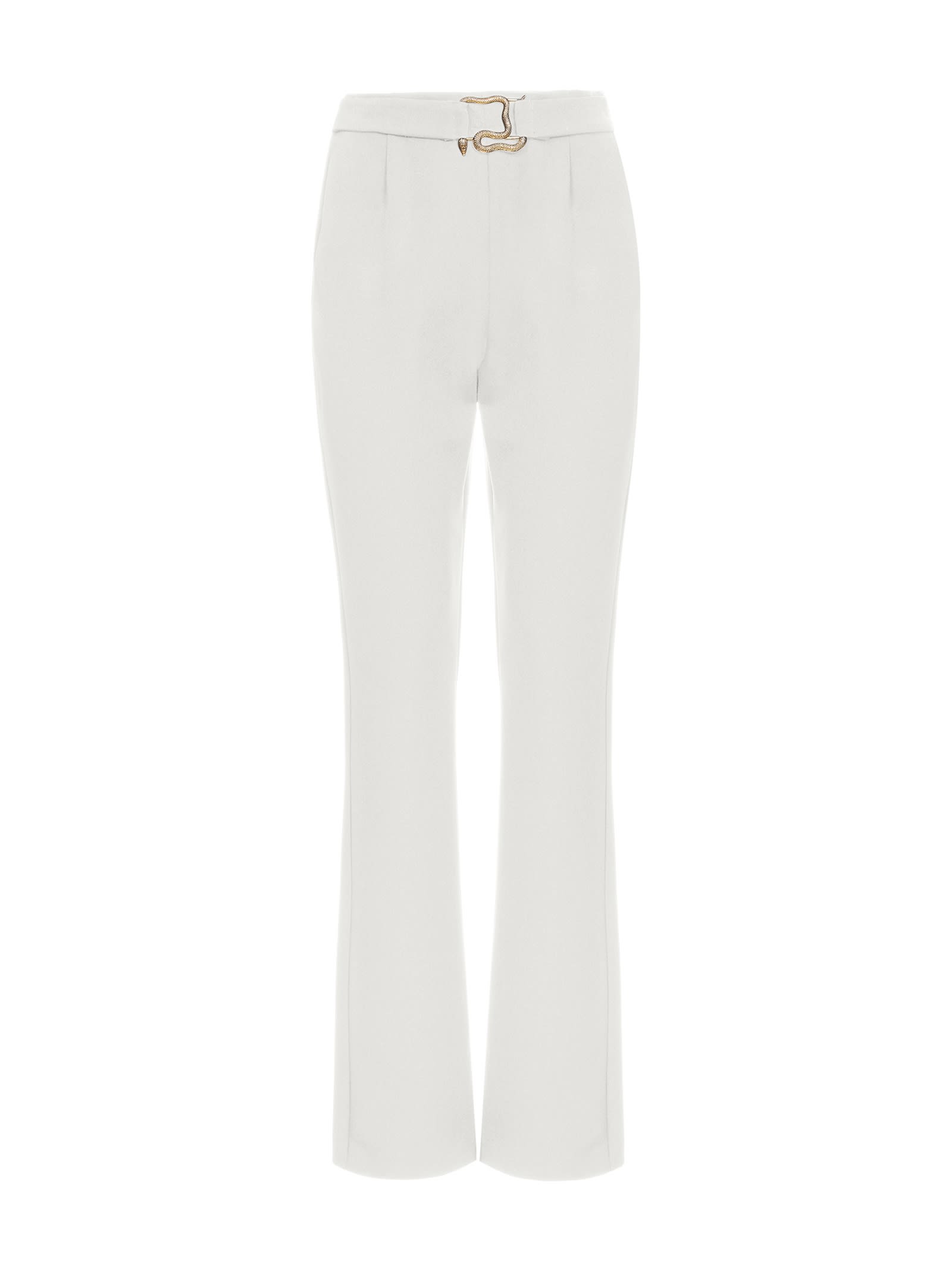 Shop Just Cavalli White Casual Trousers