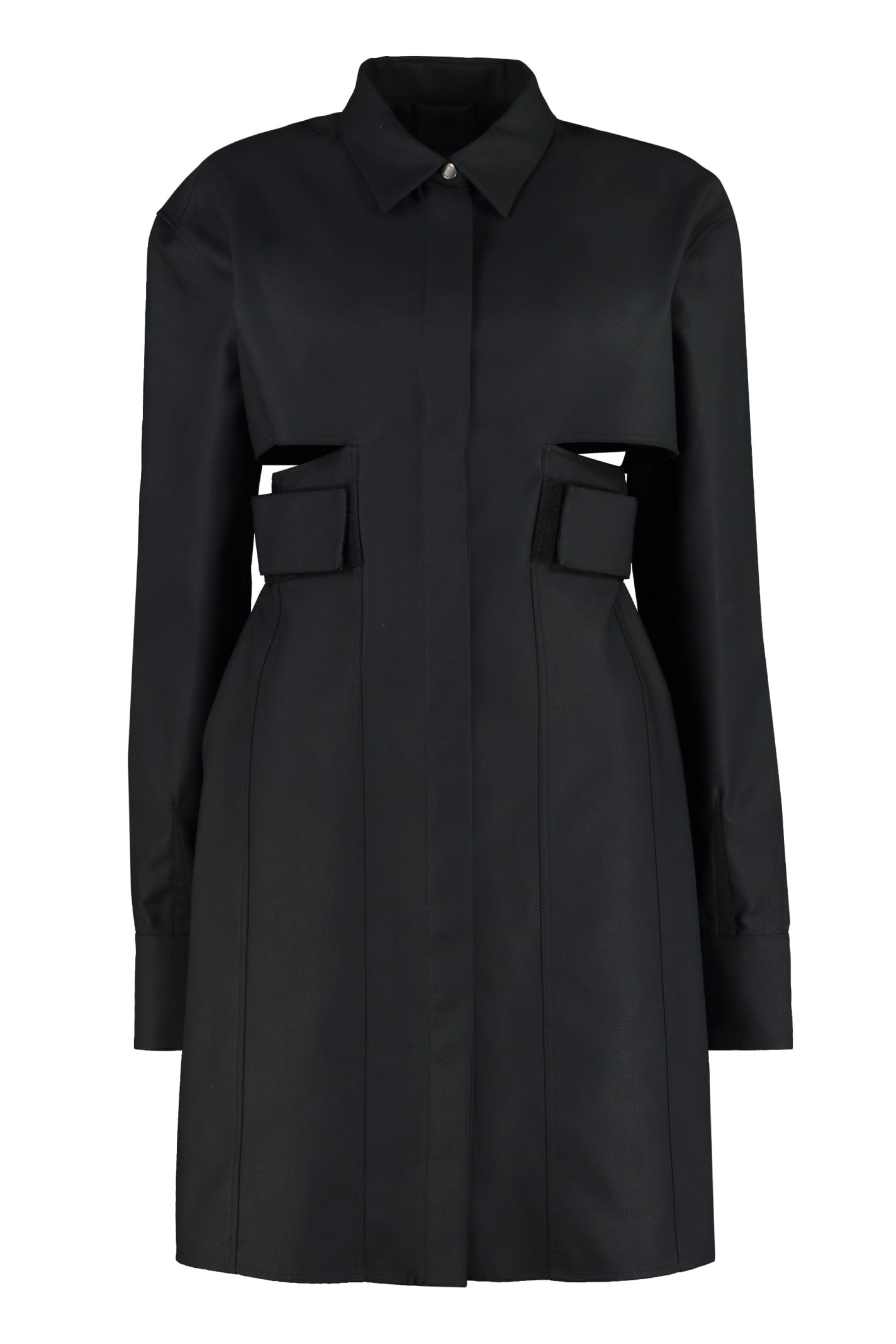 Shop Givenchy Cotton Shirtdress In Black