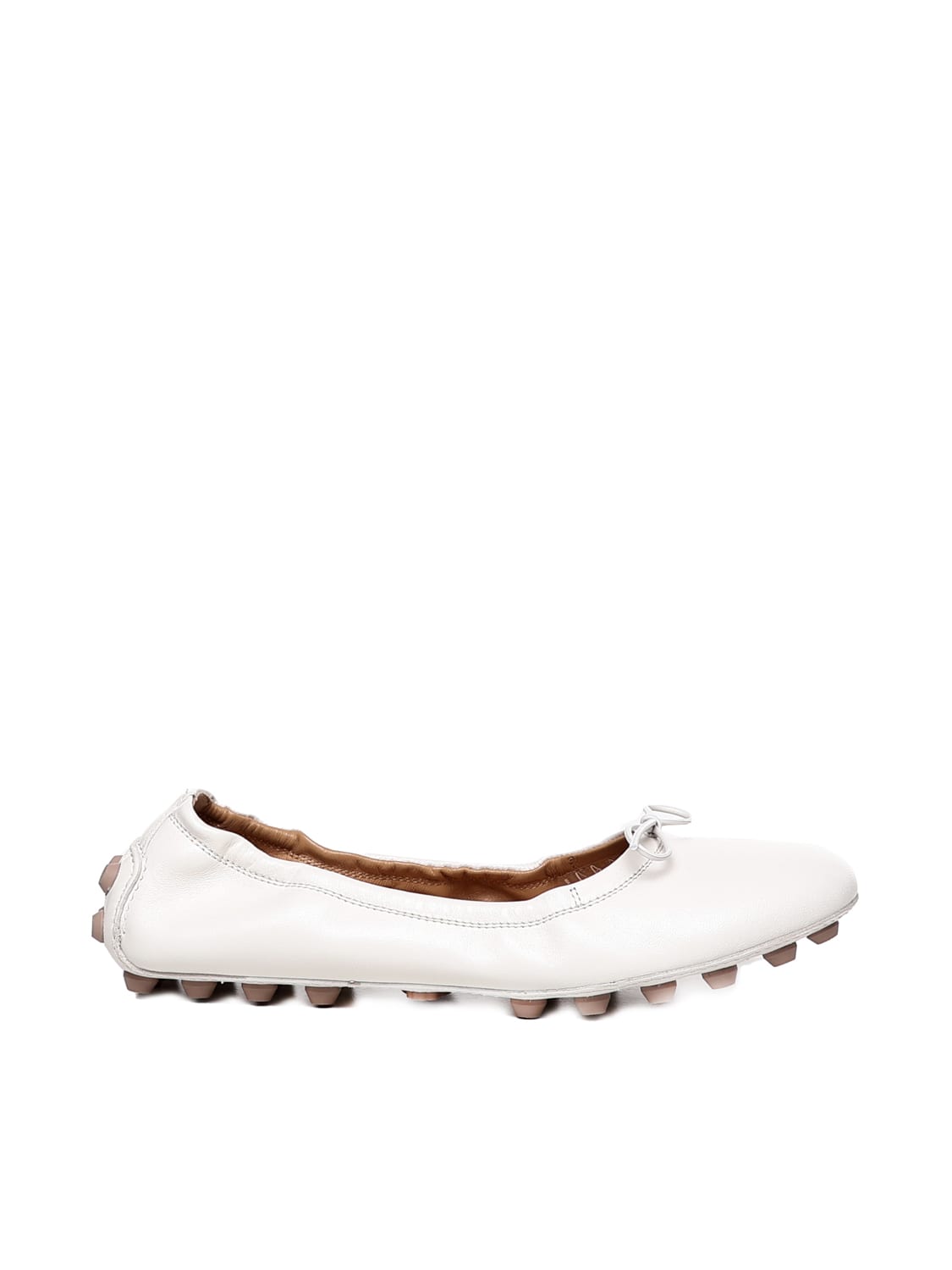 Bubble Ballet Flats In Leather