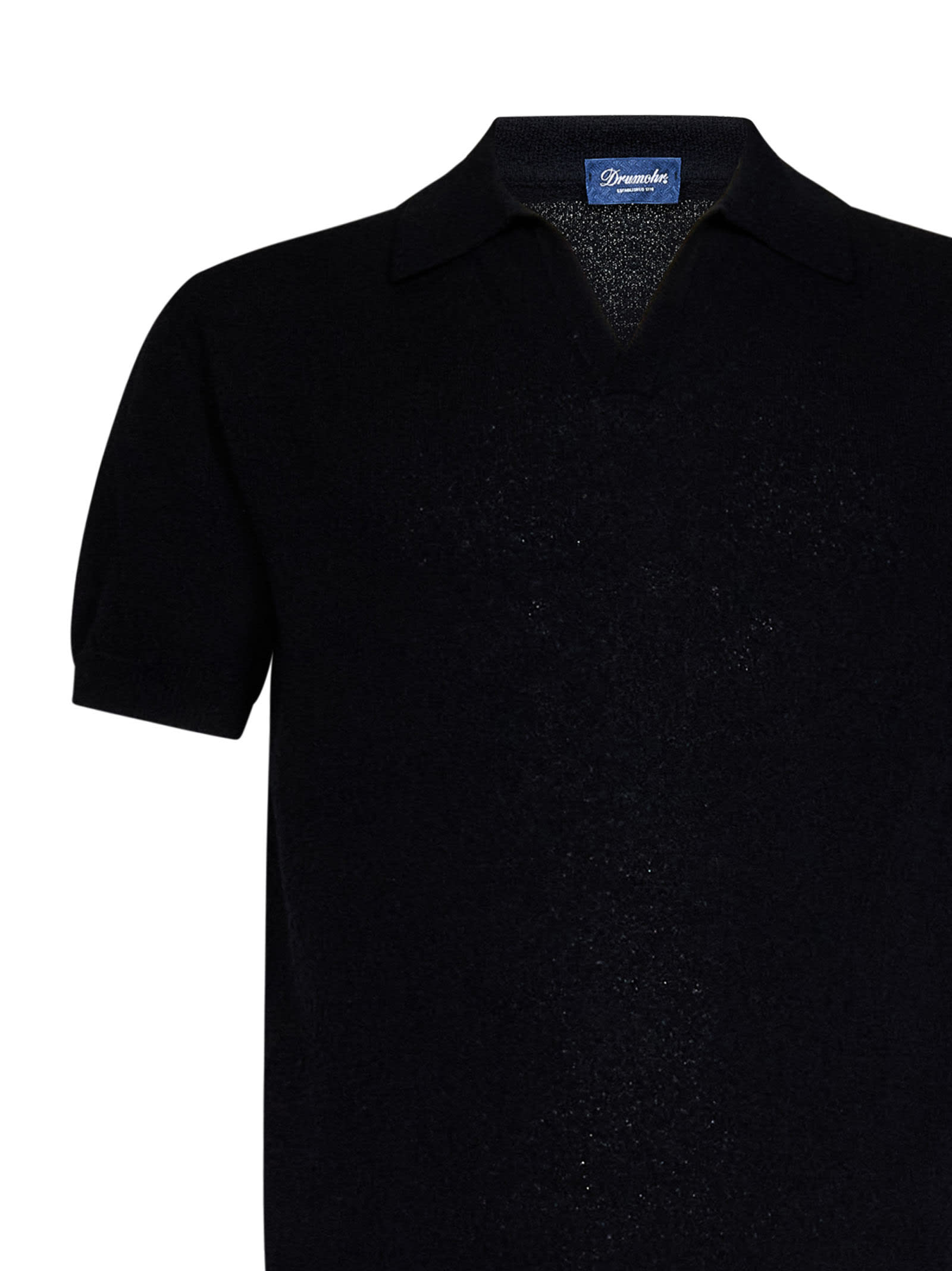 Drumohr V-neck Polo Shirt In Blue 1 | ModeSens