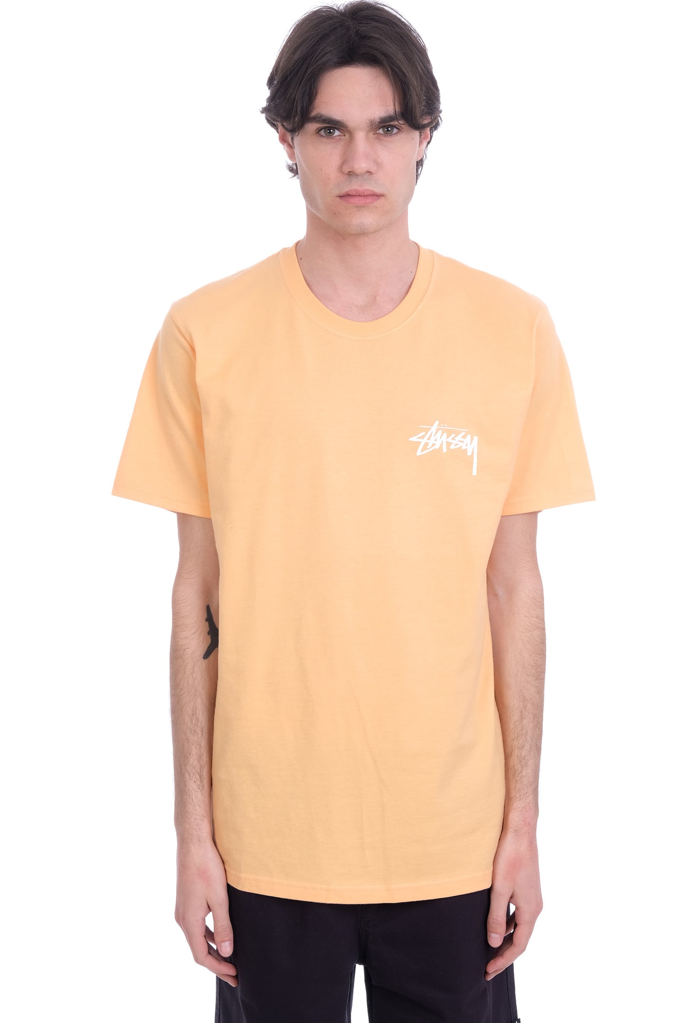 Stussy T-shirt In Orange Cotton