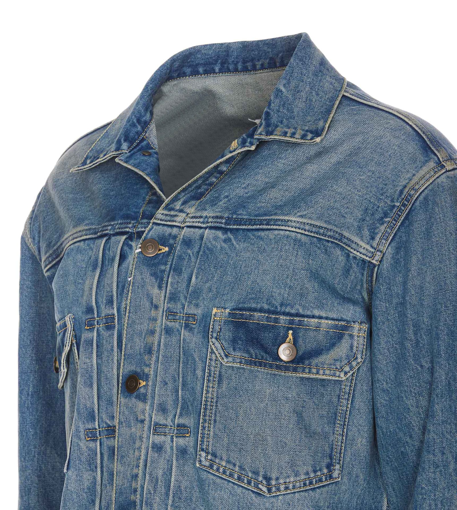 Shop Maison Margiela Denim Jacket In Blue