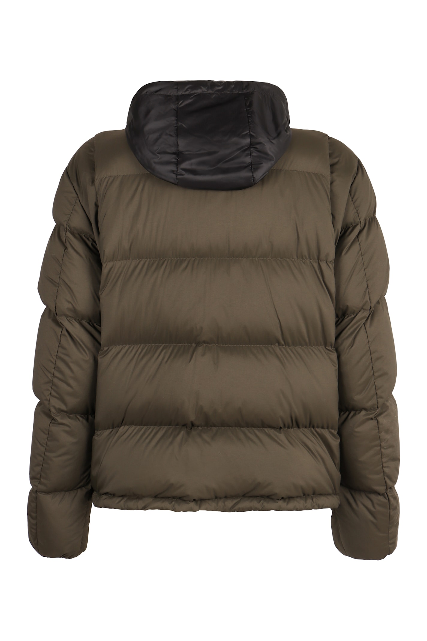 Shop Moncler Calima Short Down Jacket In Green