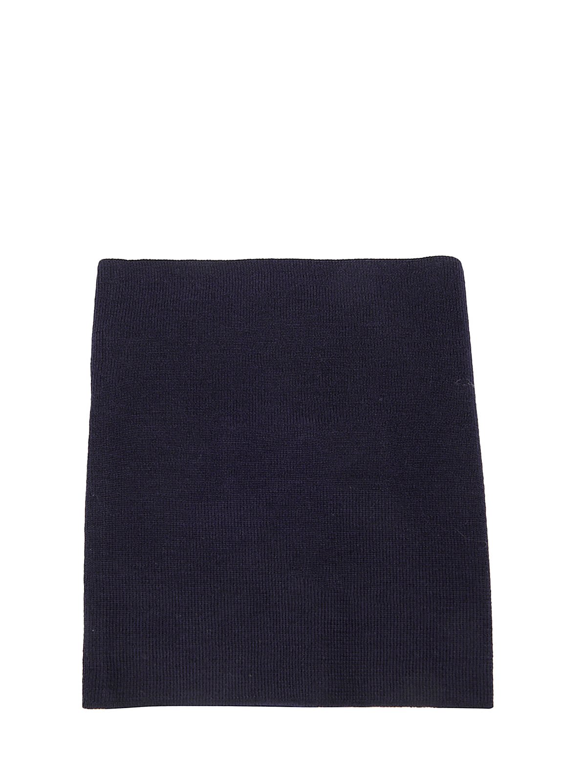 Shop Maison Margiela Knitted Scarf In Navy