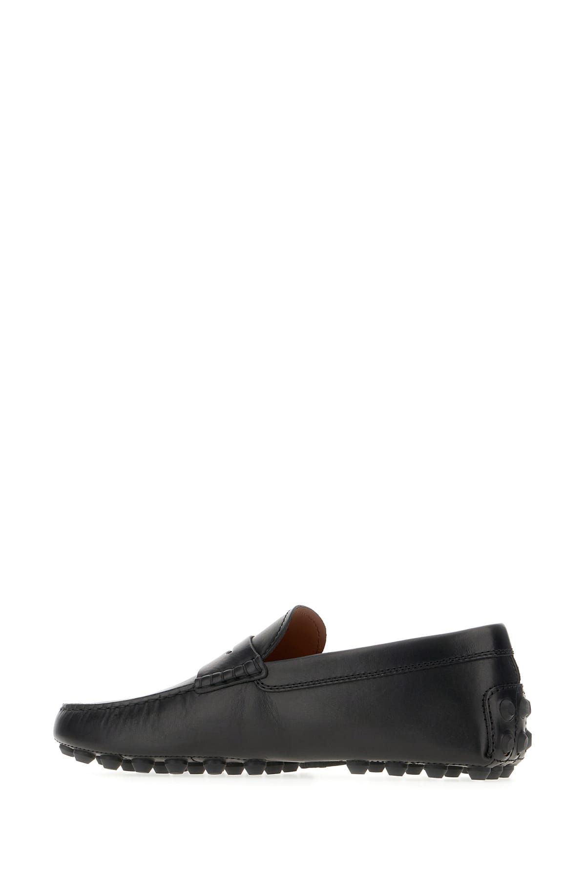 Tod's Leather Macro Gommino Loafers In Nero