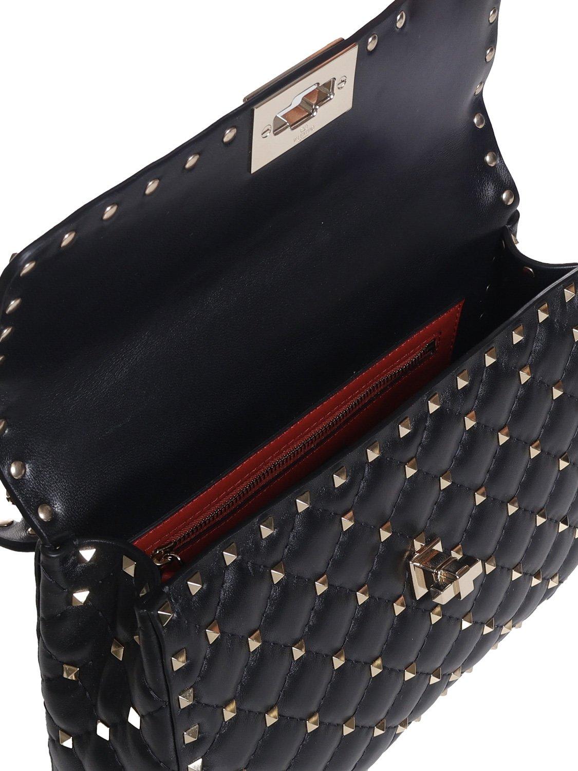 Shop Valentino Garavani Rockstud Spike Foldover Top Crossbody Bag