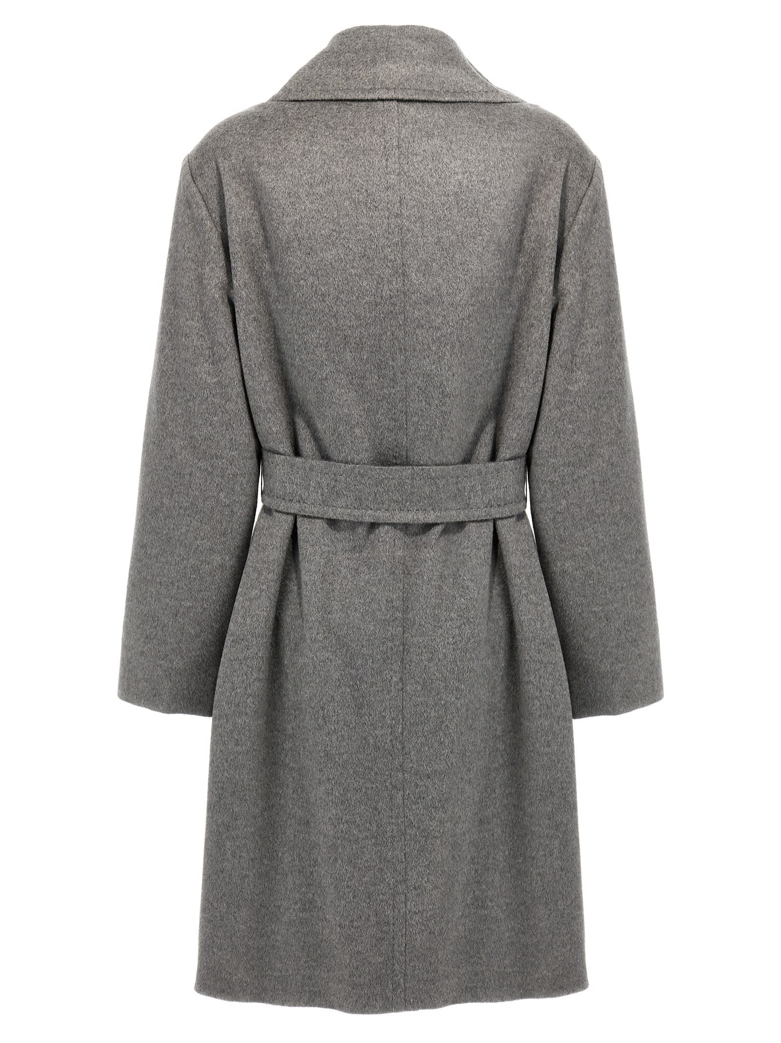 Max Mara Pazzo Coat In Gray
