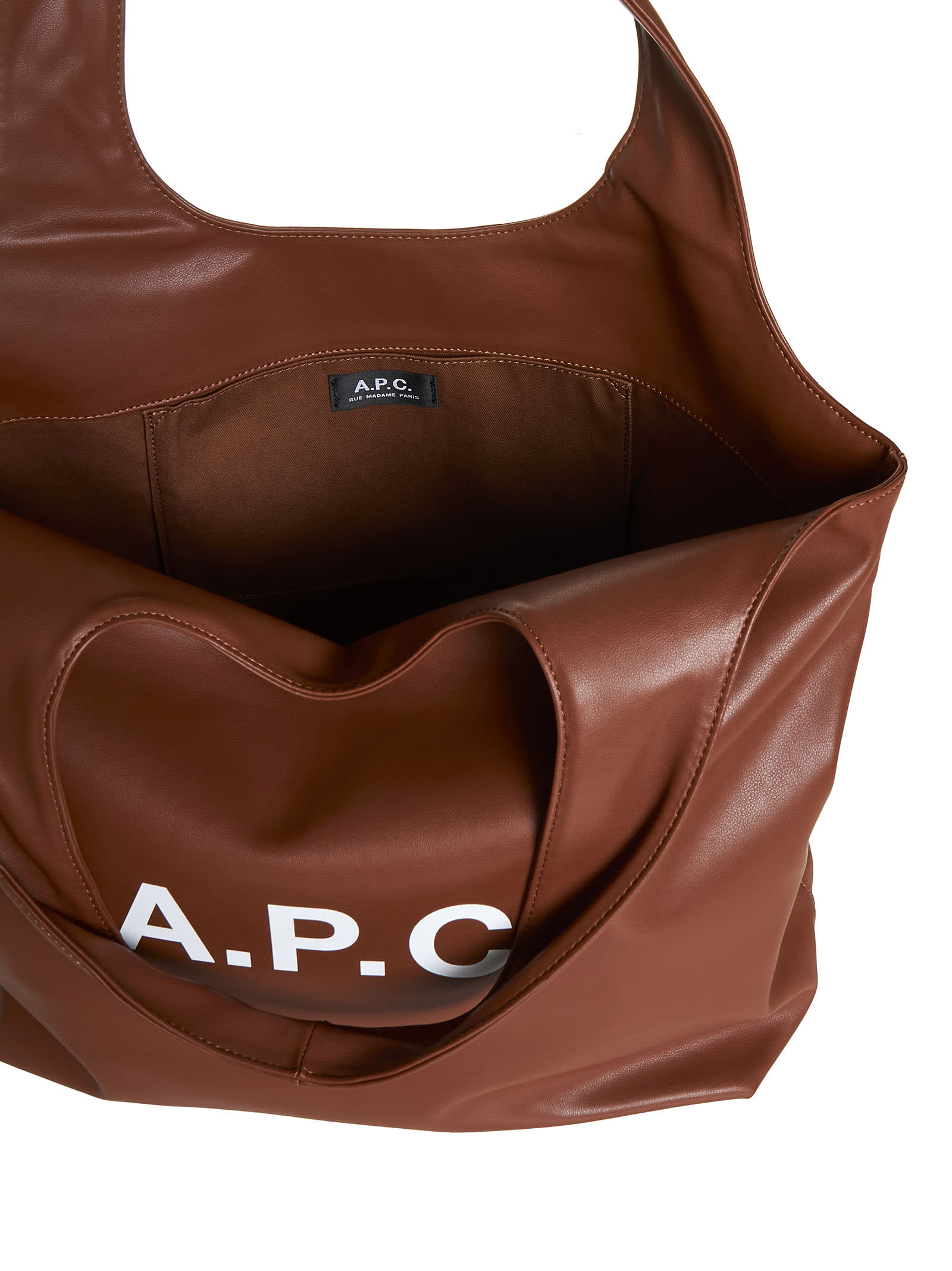 Apc A.p.c. Ninon Small Top Handle Bag In Noisette