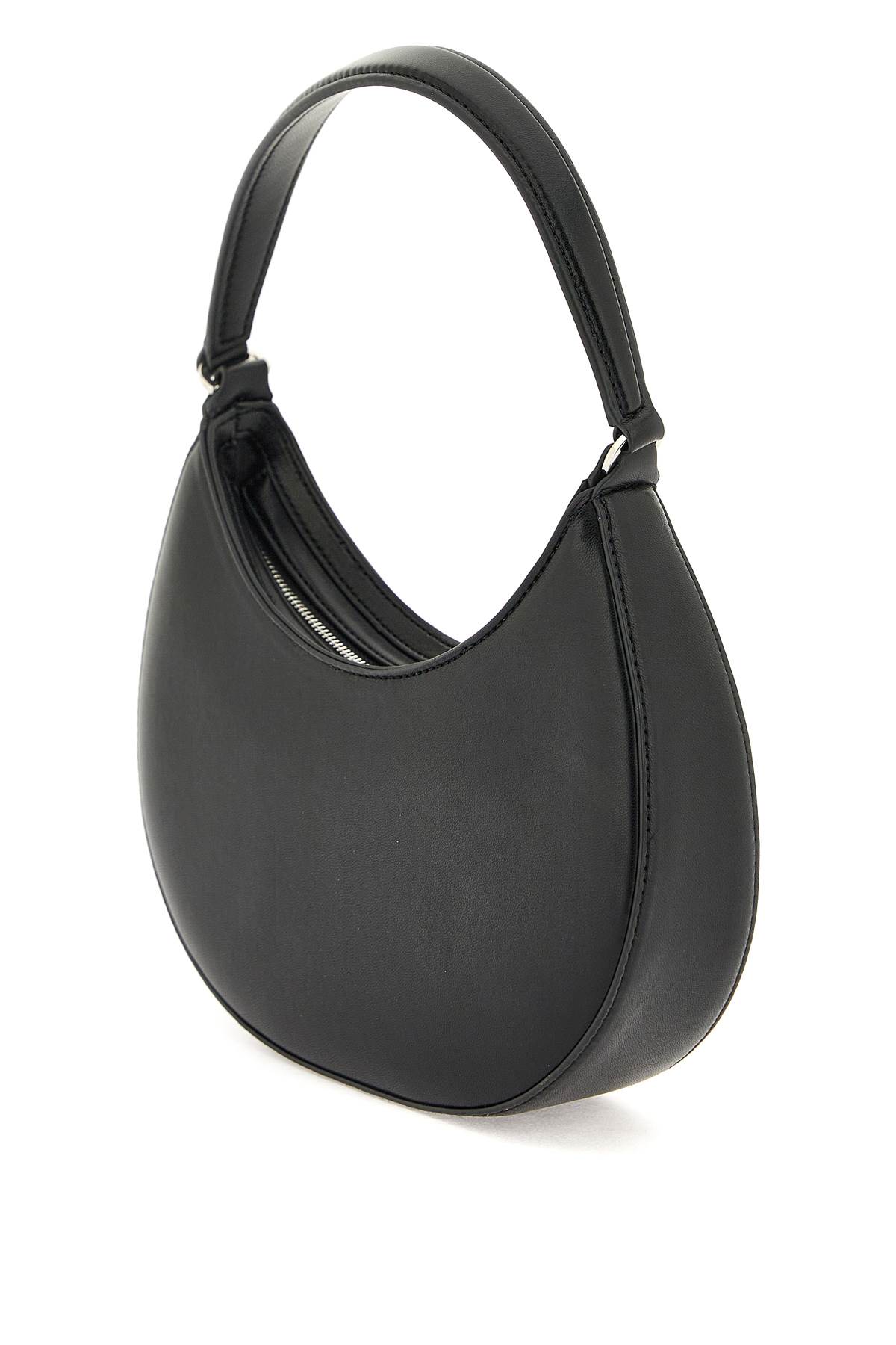 Msgm Faux Leather Hobo Shoulder Bag In Black (black)