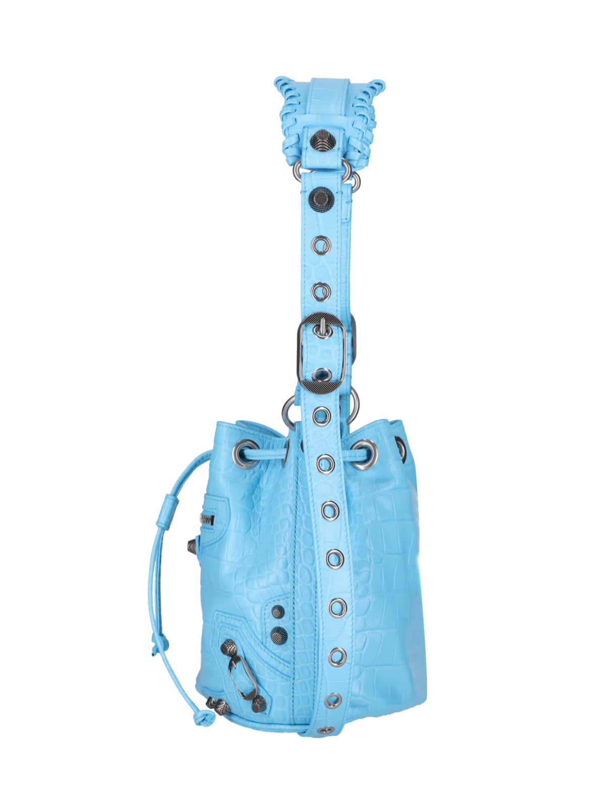 Shop Balenciaga Le Cagole Xs Bucket Bag In Light Blue