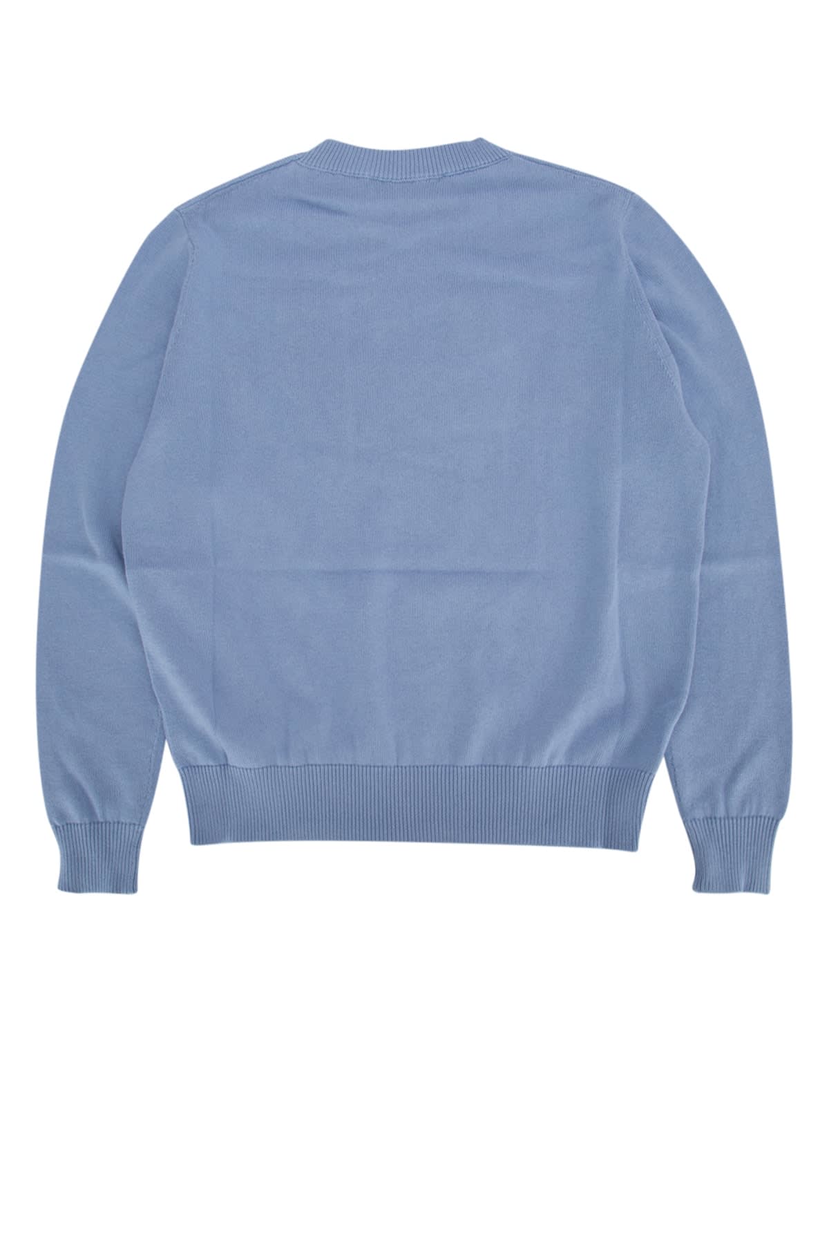 Amiri Round Neck Sweater In Bluecotton