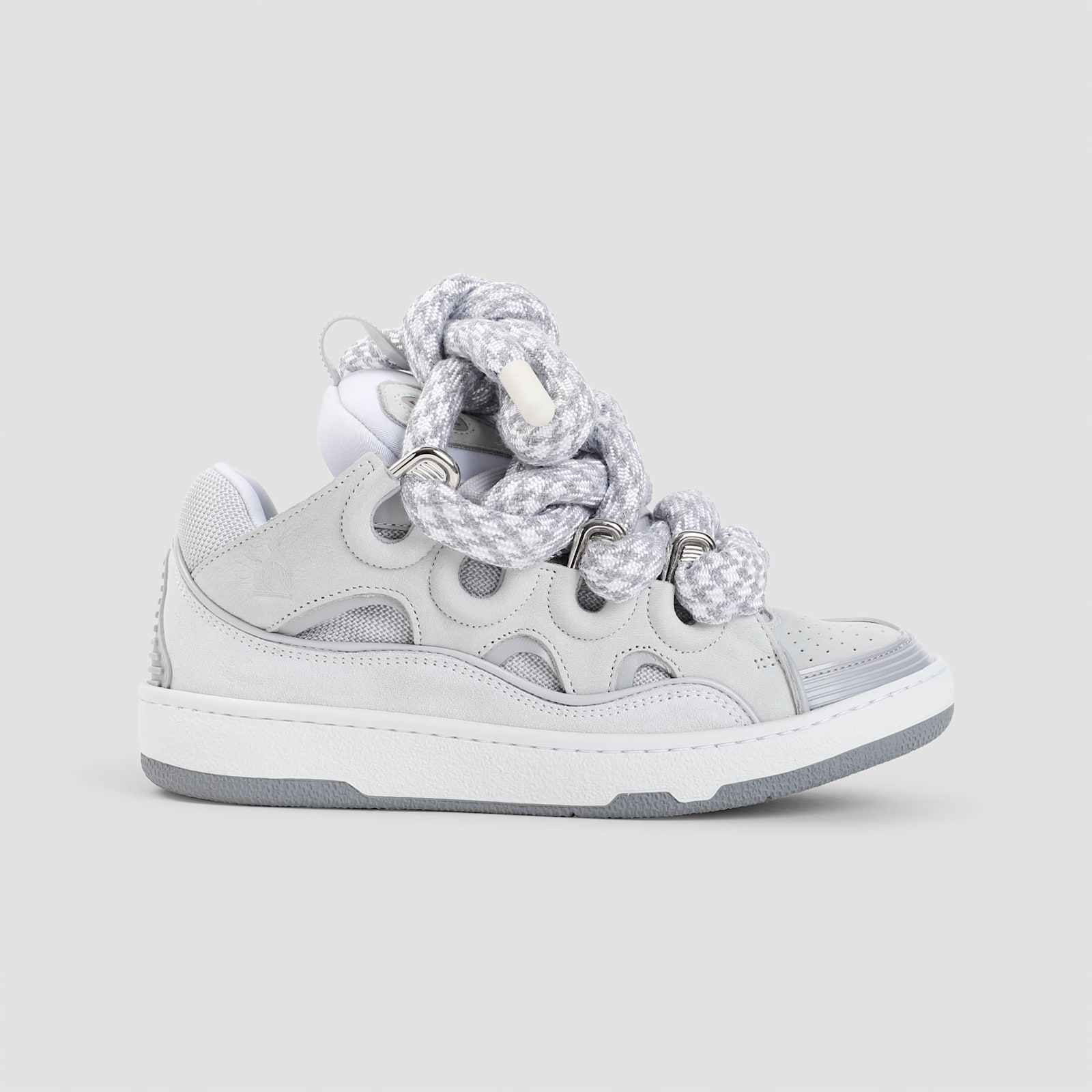 Shop Lanvin Curb Sneakers In White