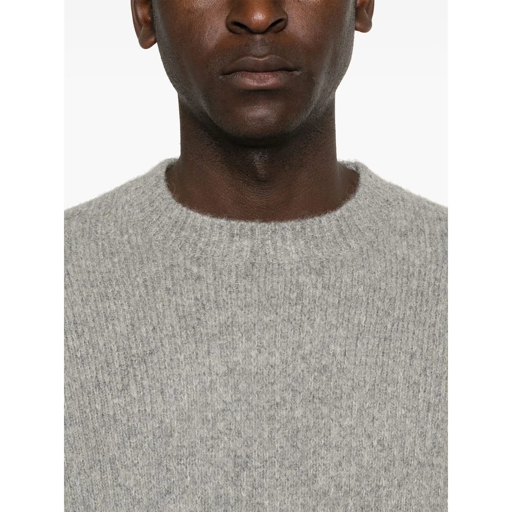 Sunflower Regular Fit Long Sleeve Knit Sweater In Gray