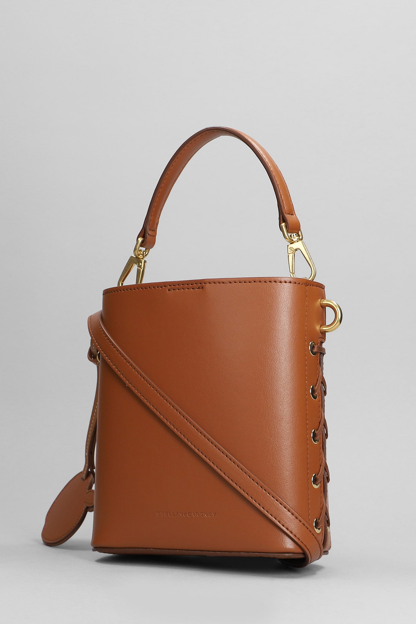 Shop Stella Mccartney Hand Bag In Brown Polyamide