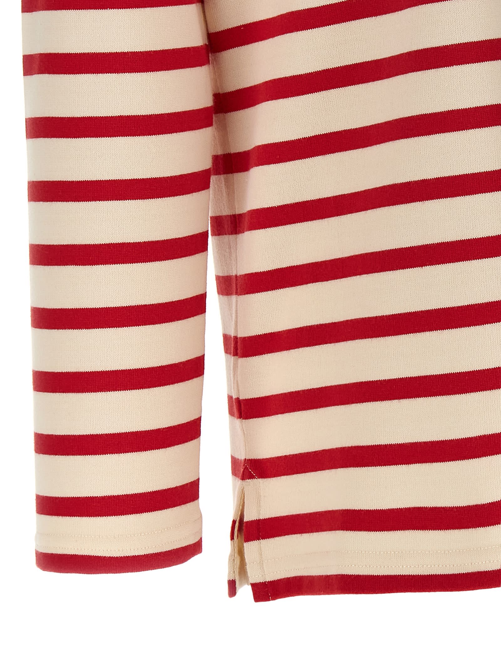 Valentino Garavani Striped Cotton Jersey T-shirt In Multi